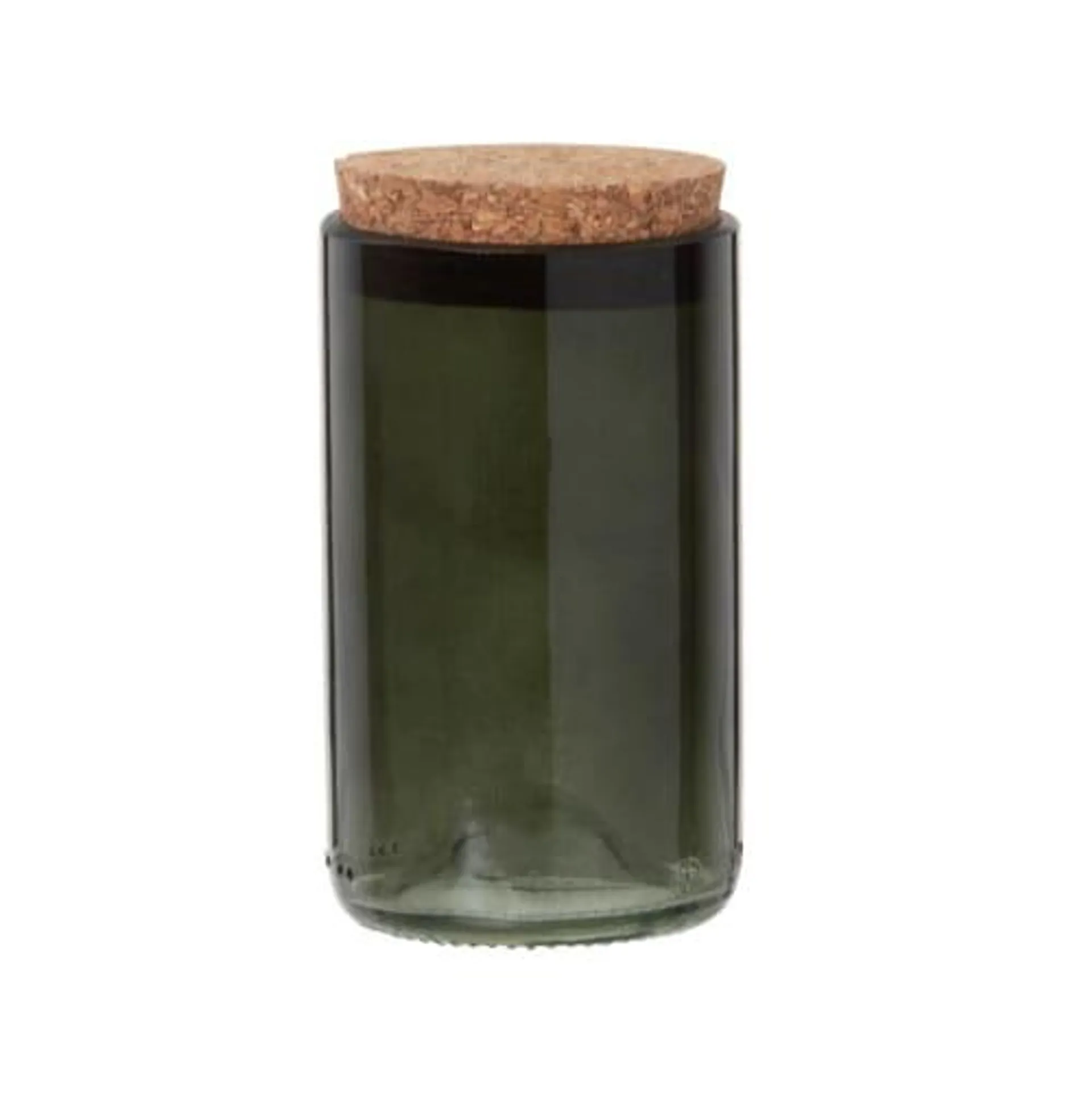 Barattolo in vetro verde con coperchio in sughero beige 170 ml - Lotto di 4