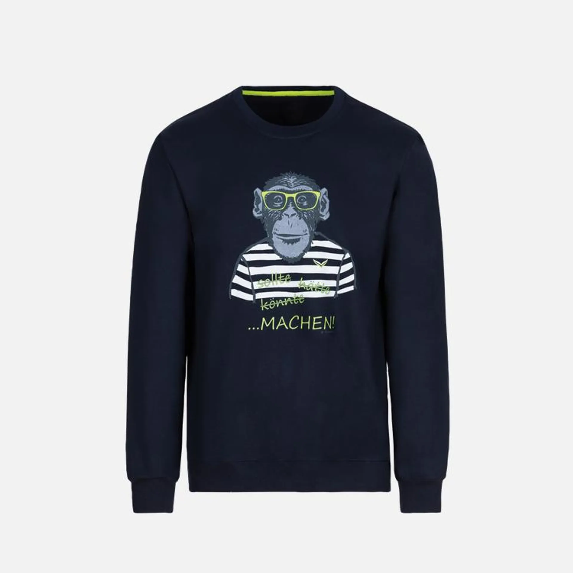 Sweatshirt mit großem Affen-Druckmotiv Navy