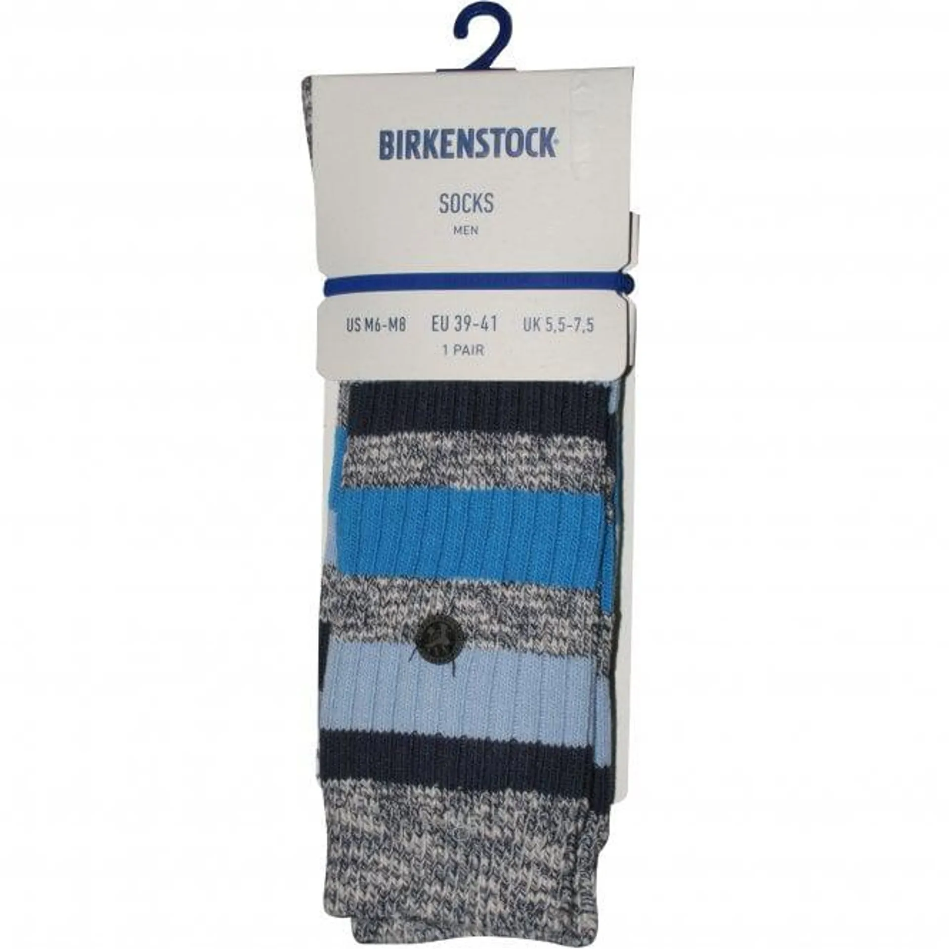 Birkenstock Slub Stripes Socks, Blue Jeans Melange