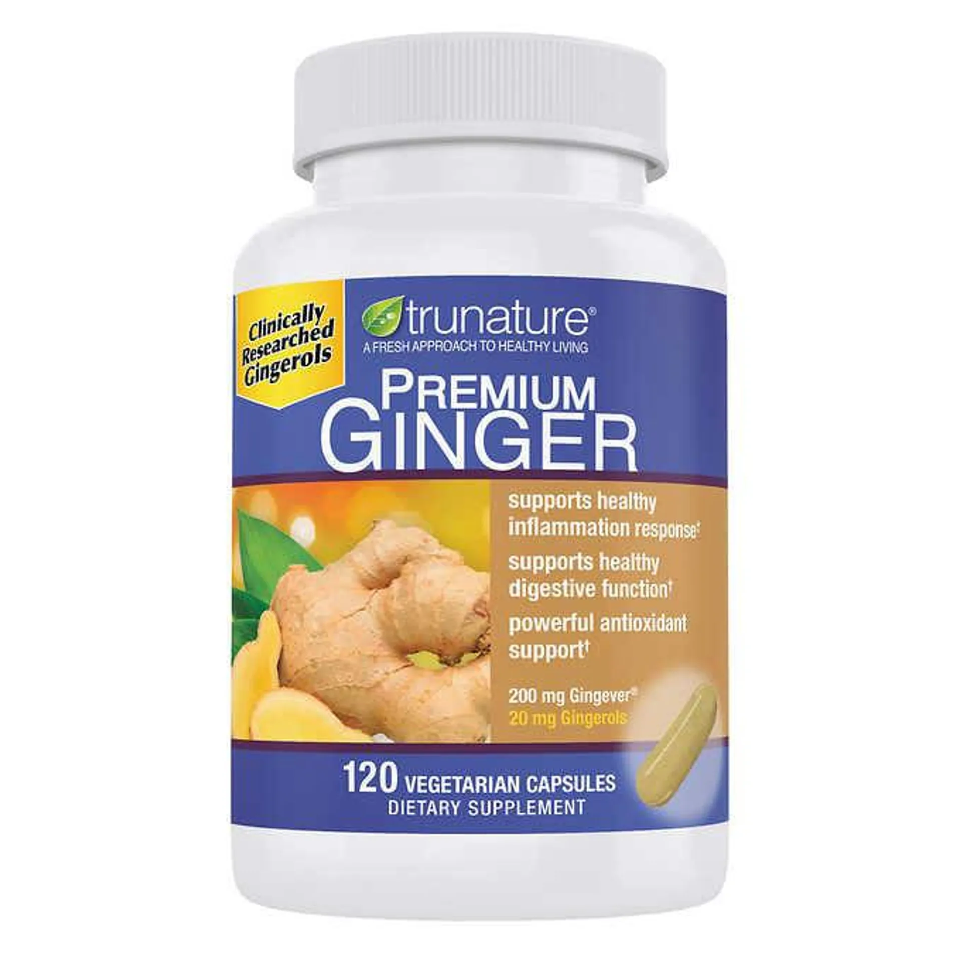 trunature Premium Ginger, 120 Capsules