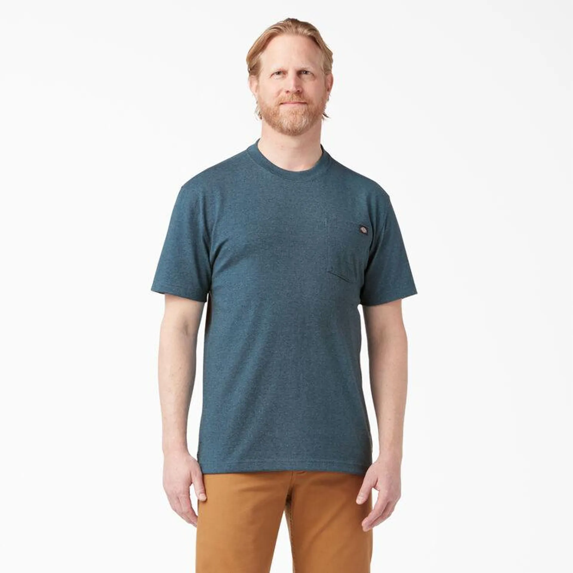 Short Sleeve Heavyweight Heathered T-Shirt, Baltic Blue