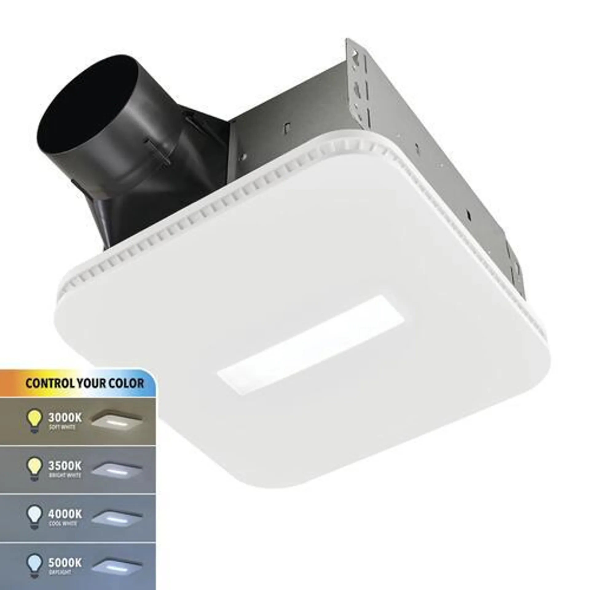 Broan® CleanCover™ 80 CFM Ceiling or Wall Exhaust Bath Fan with LED Light