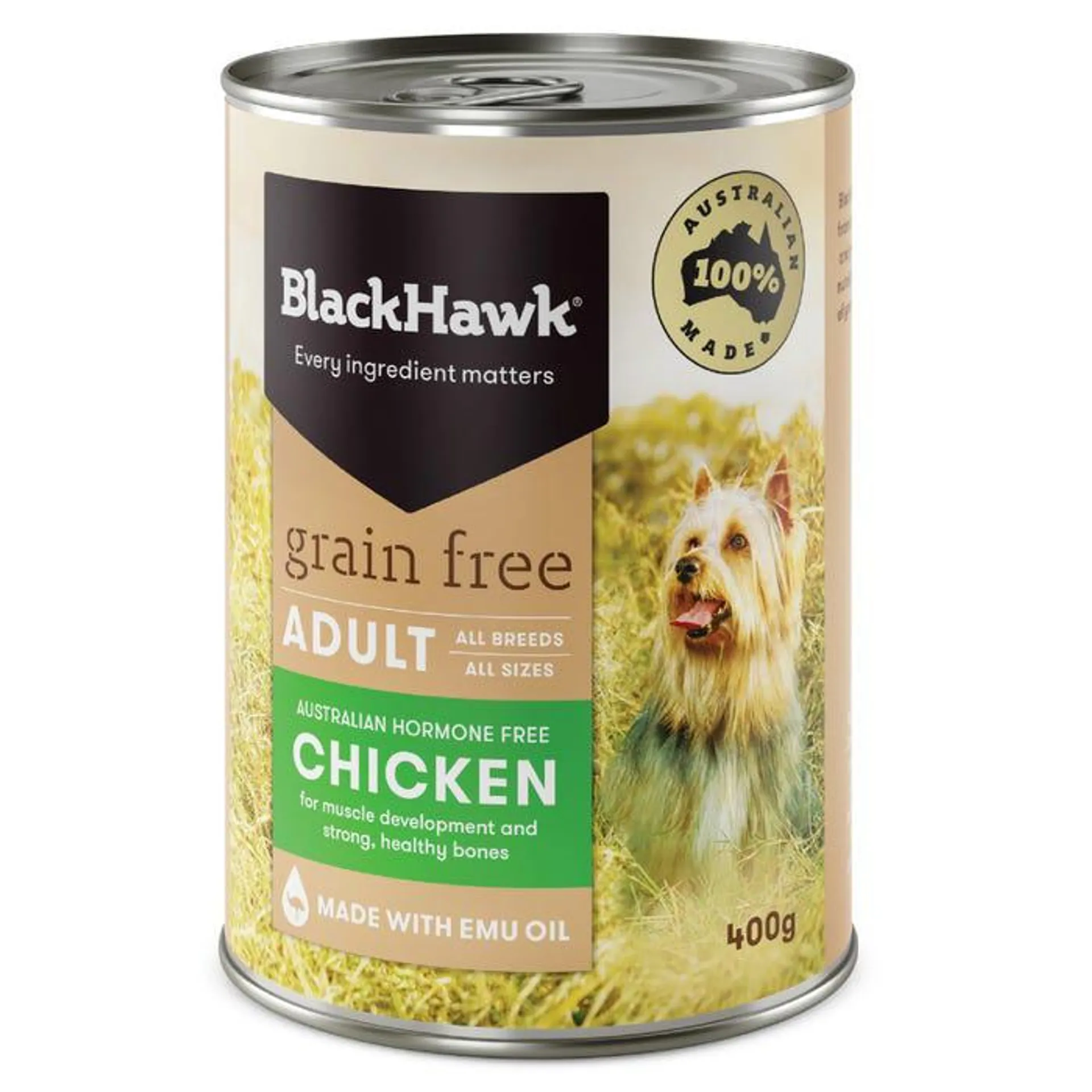 Black Hawk Chicken Grain Free Dog Can 400g