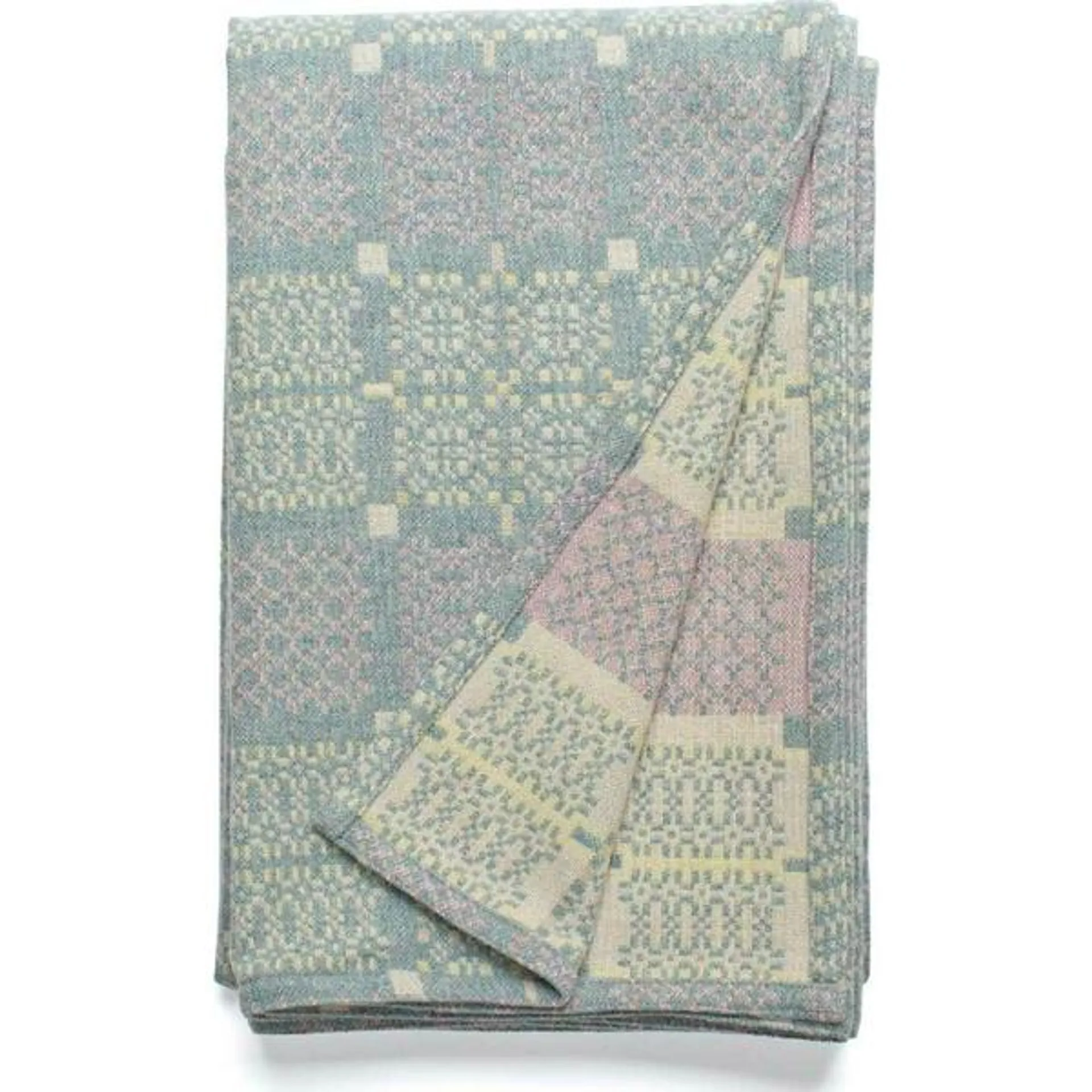 Melin Tregwynt Knot Garden Double Size Throw Topaz - KNOTGABLATODBL