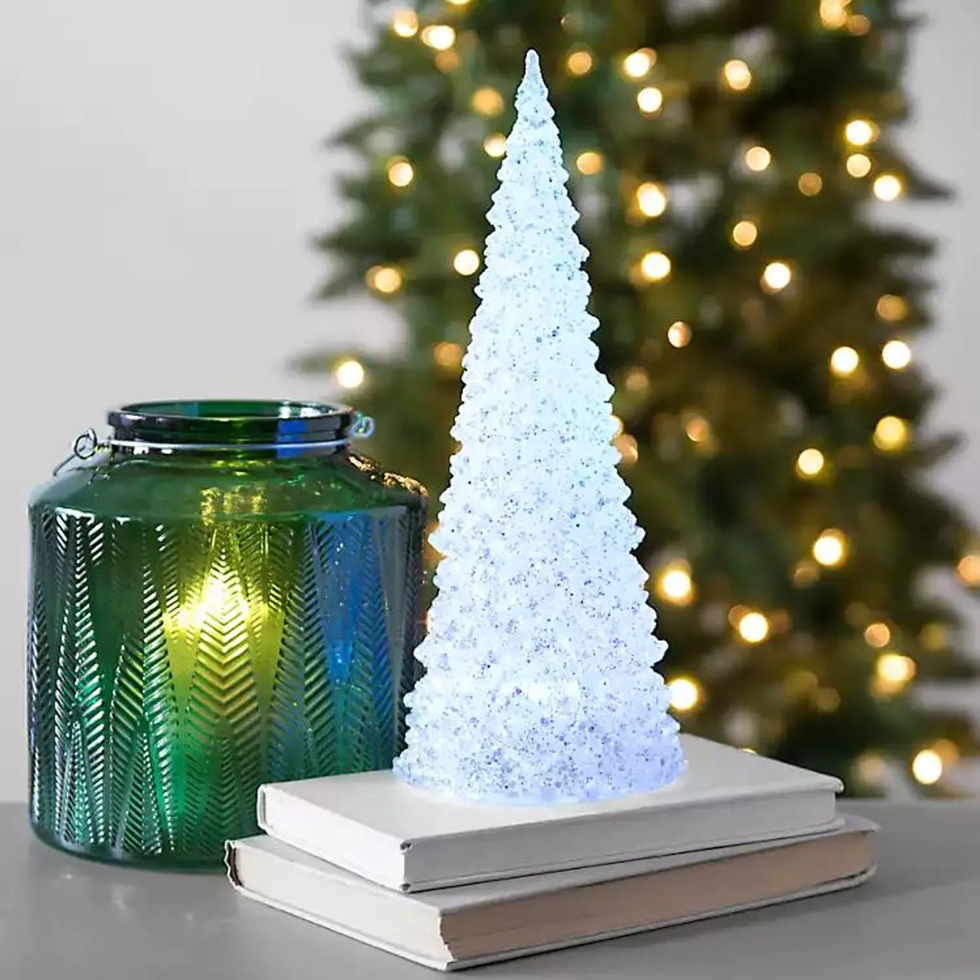 Pre-Lit Acrylic Christmas Tree
