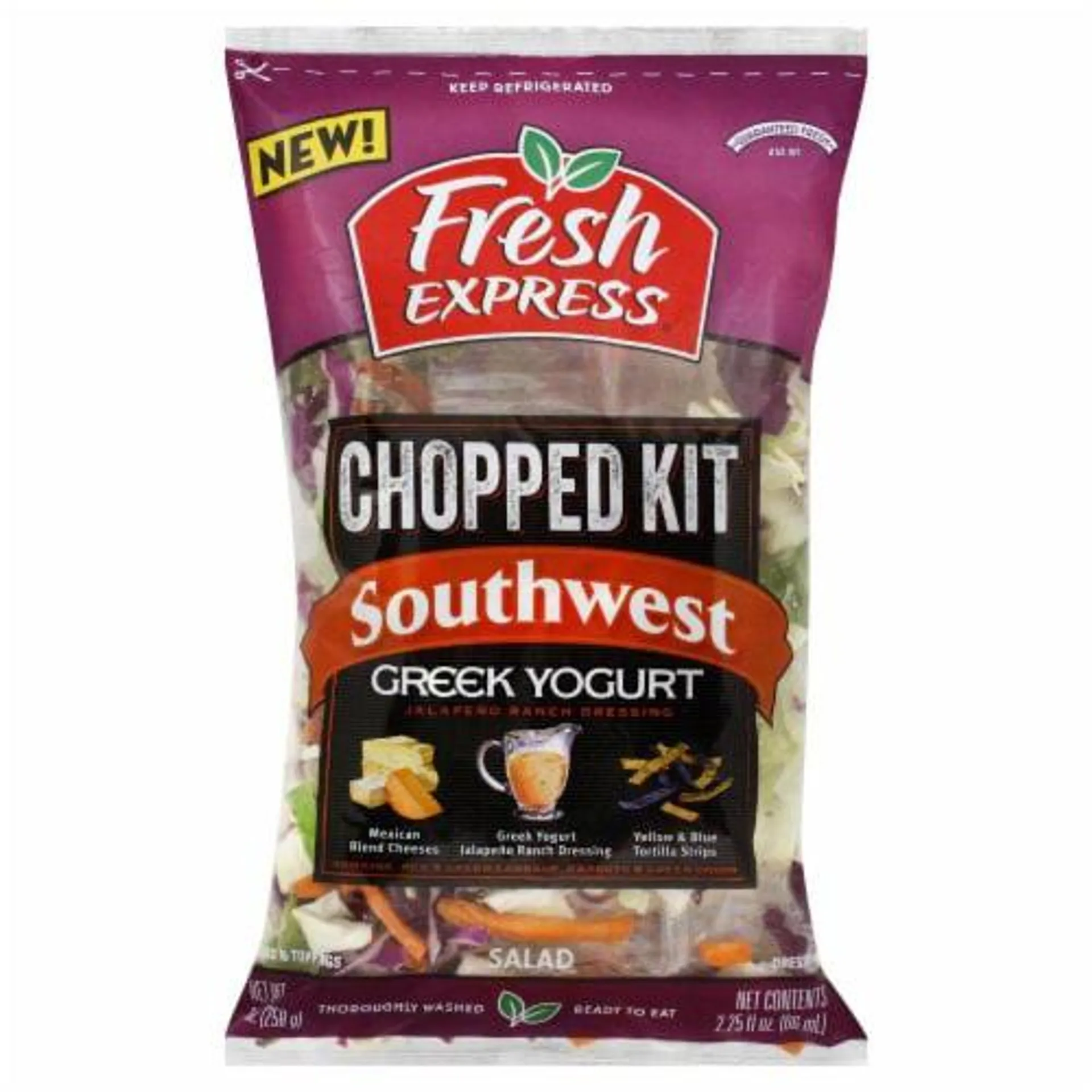 Fresh Express Southwest Greek Yogurt Chopped Kit Salad