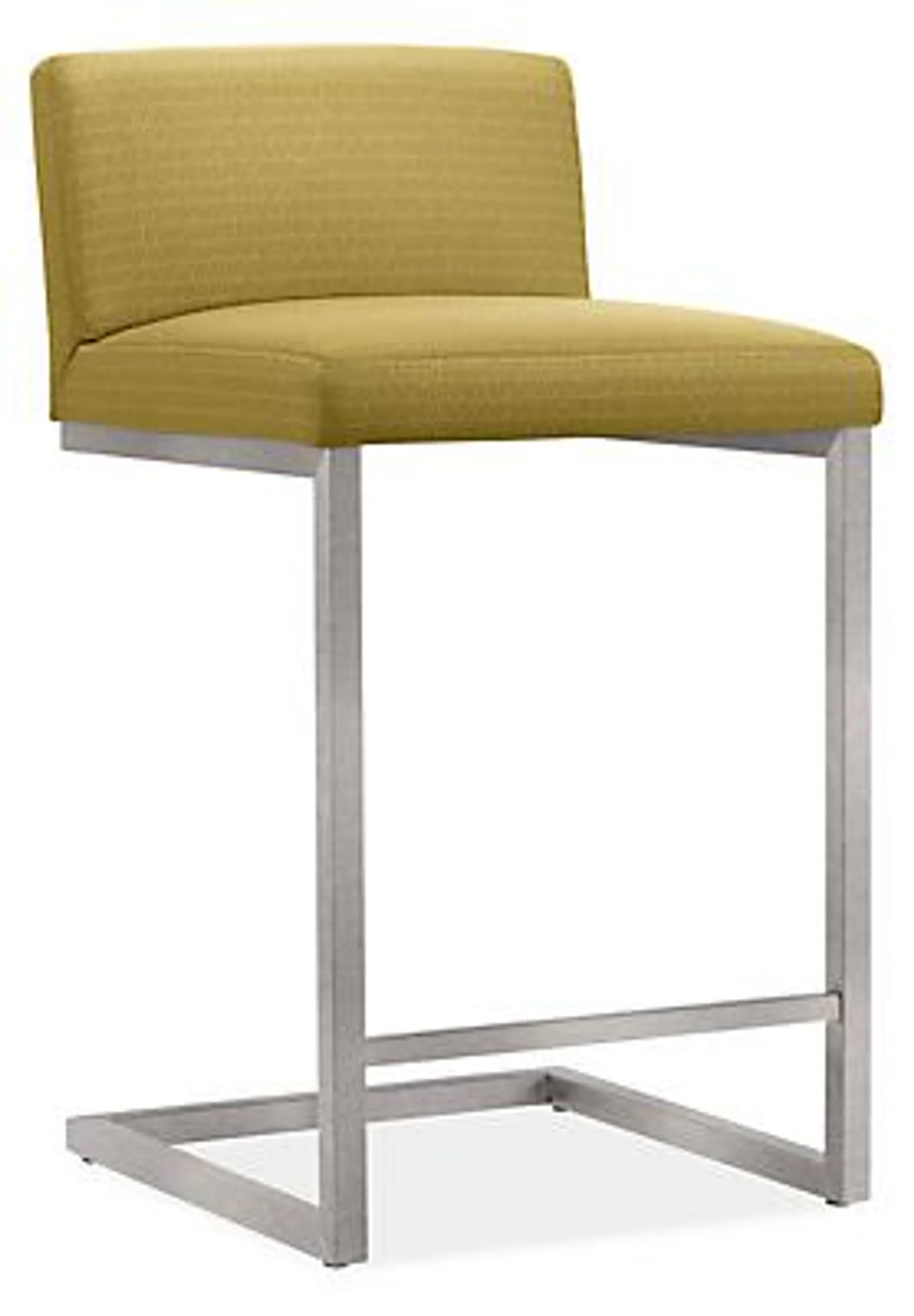 Lira Counter Stool in Holtz Moss with Stainless Steel