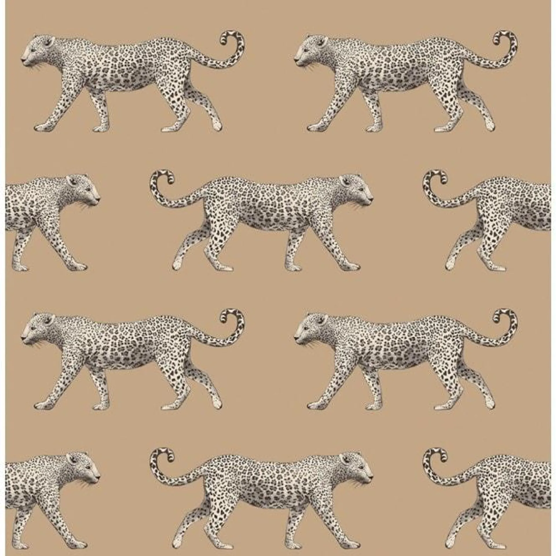 Leopard Motif wallpaper in camel
