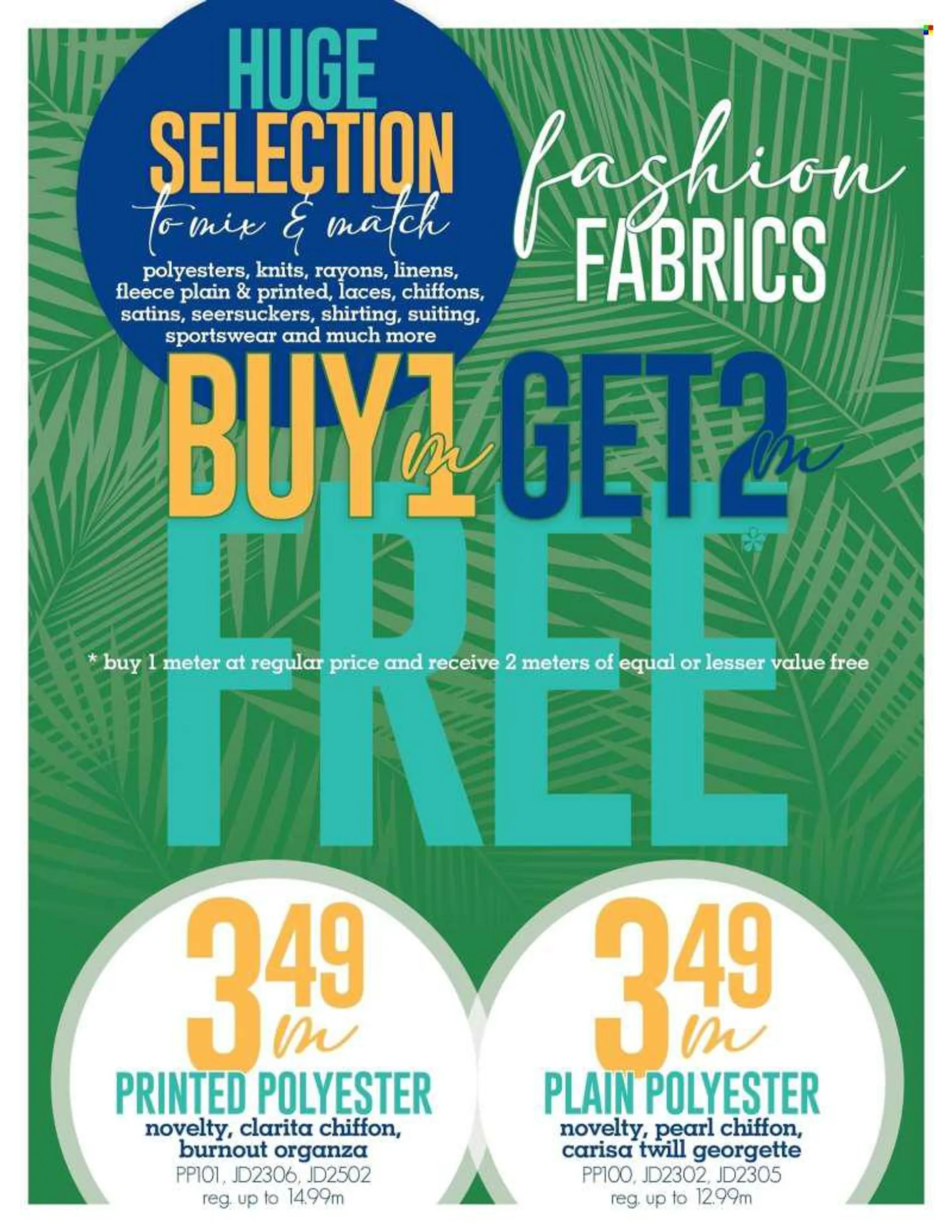 Fabricville Flyer - June 20, 2022 - July 12, 2022 - Sales products - linens. Page 2.