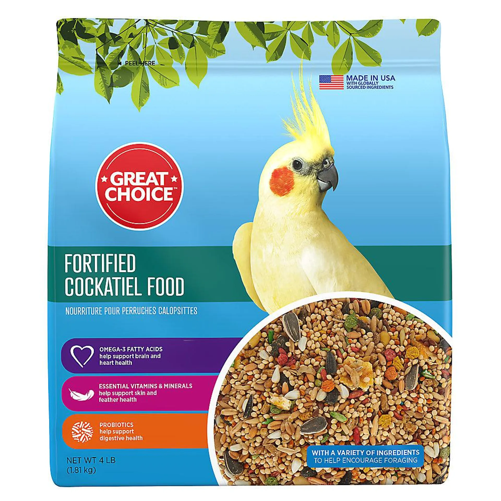 Great Choice® Fortified Cockatiel Bird Food