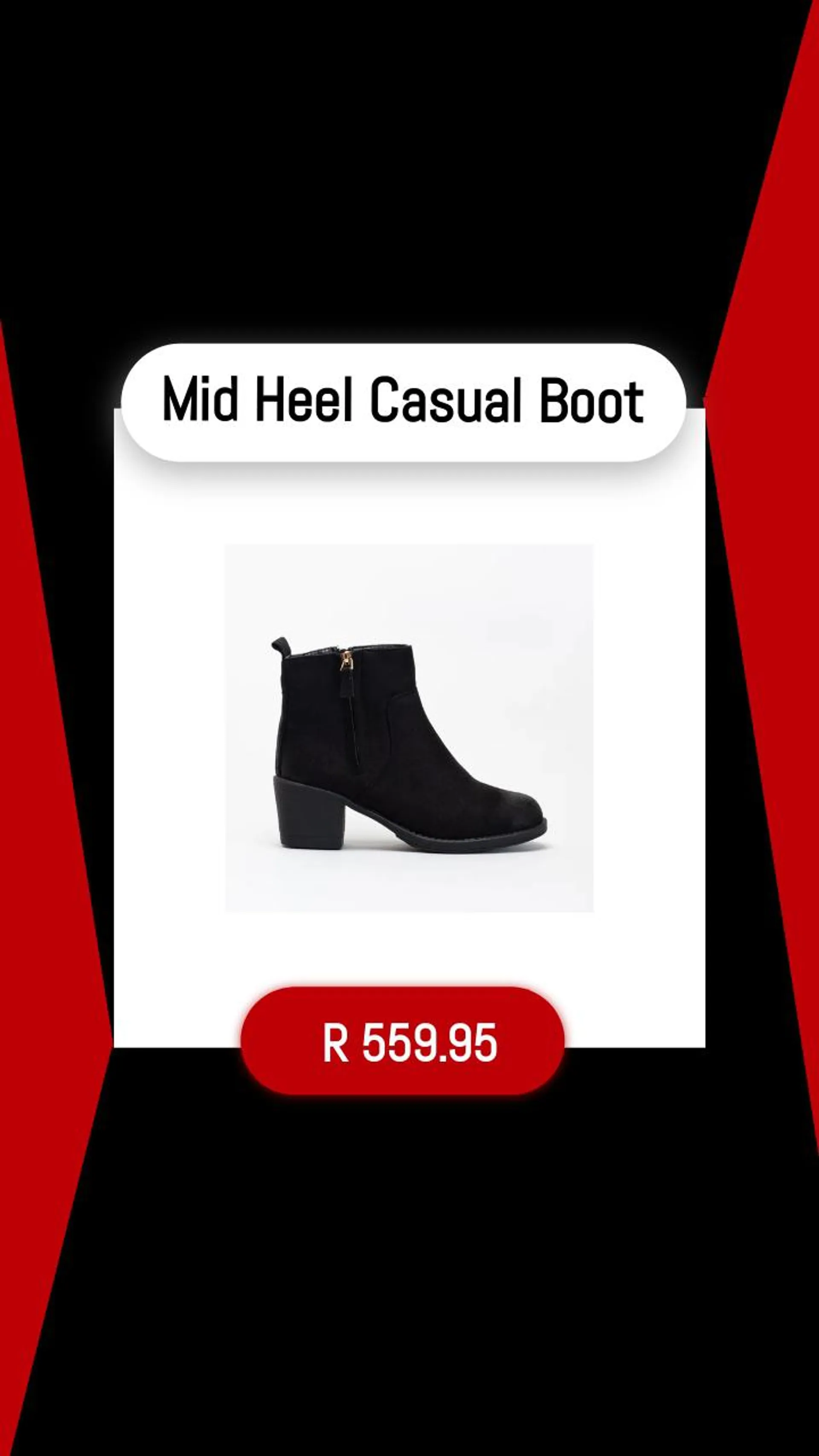 Mid Heel Casual Boot