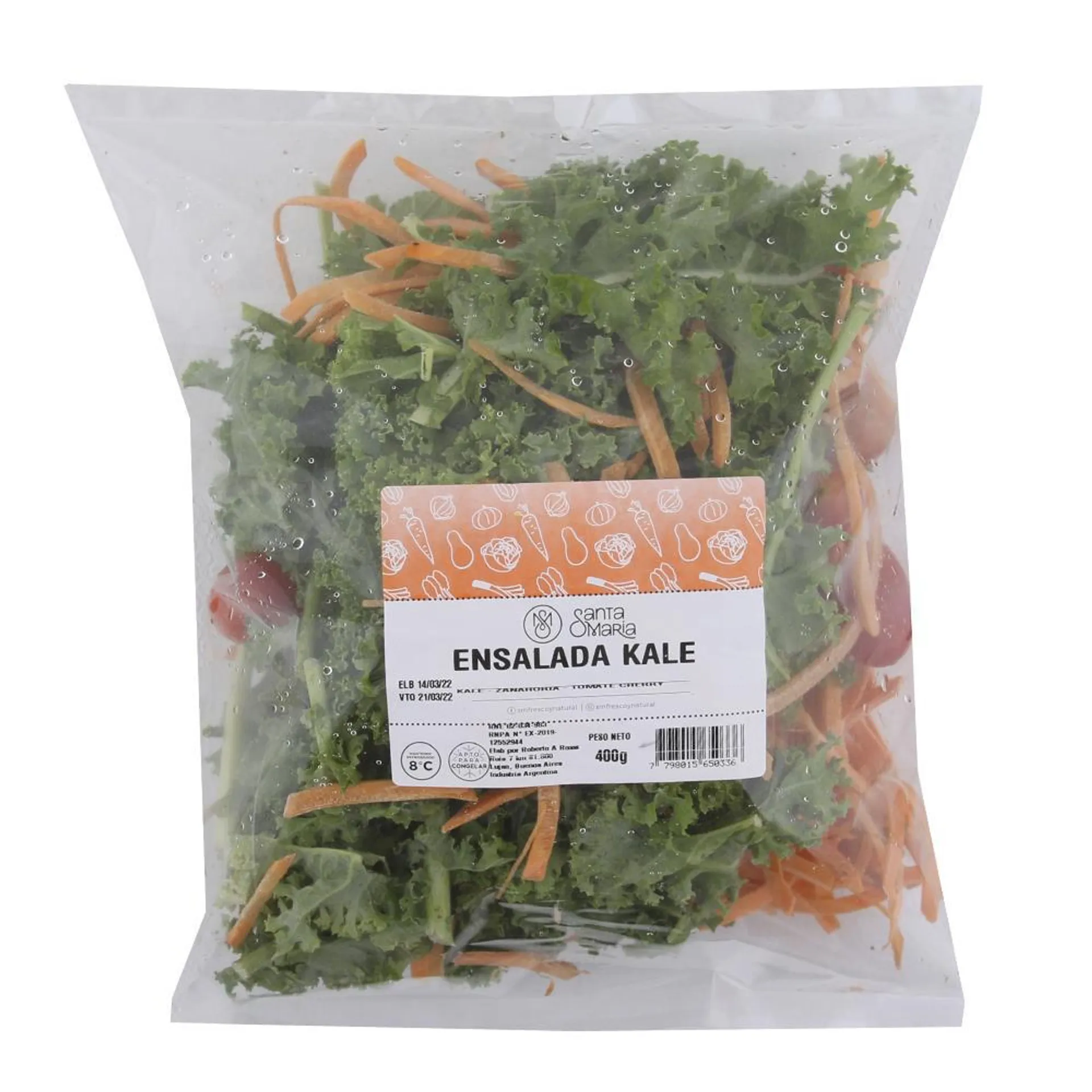 Ensalada Kale Santa Maria Bol 400 Grm