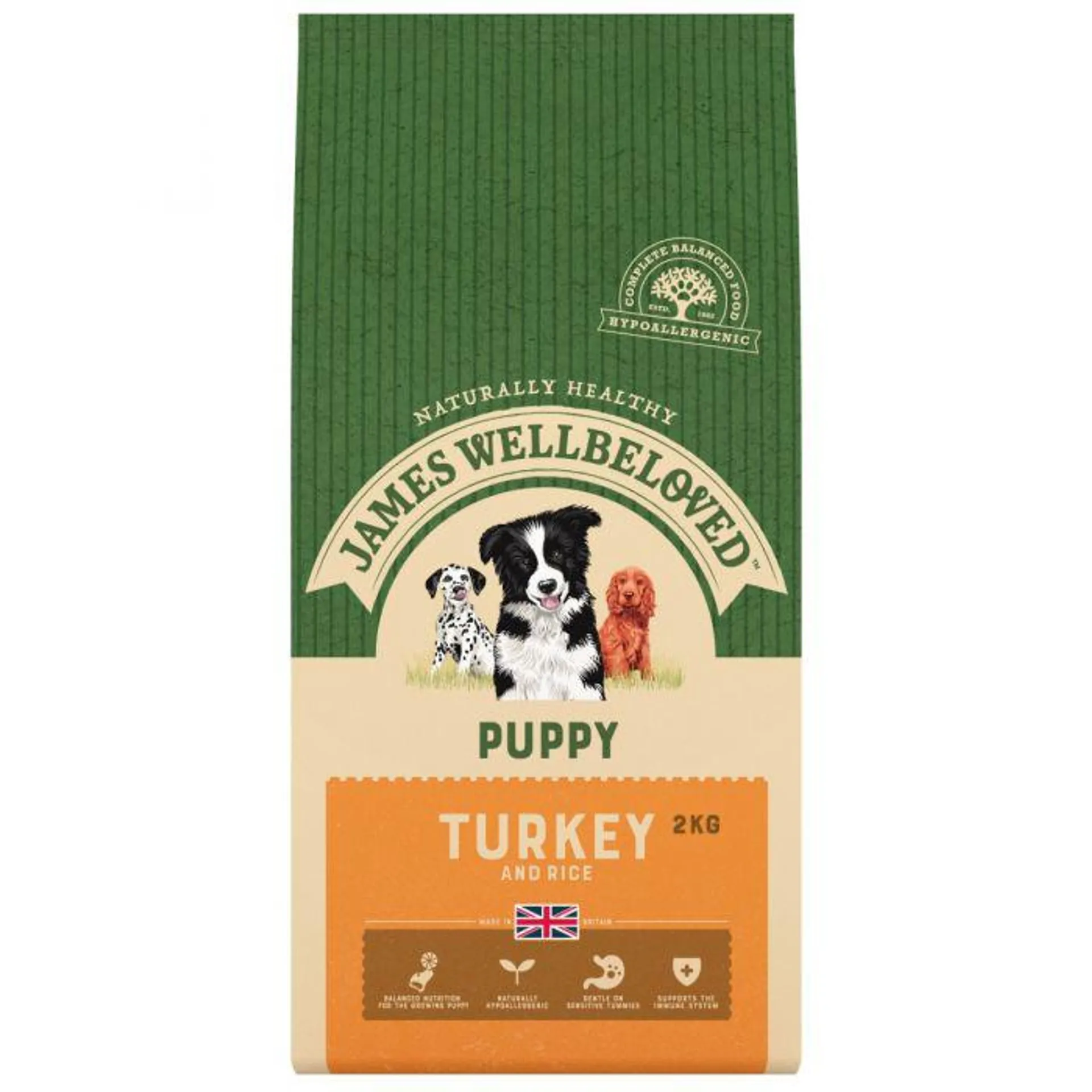 James Wellbeloved Complete Puppy Food Turkey and Rice 2kg