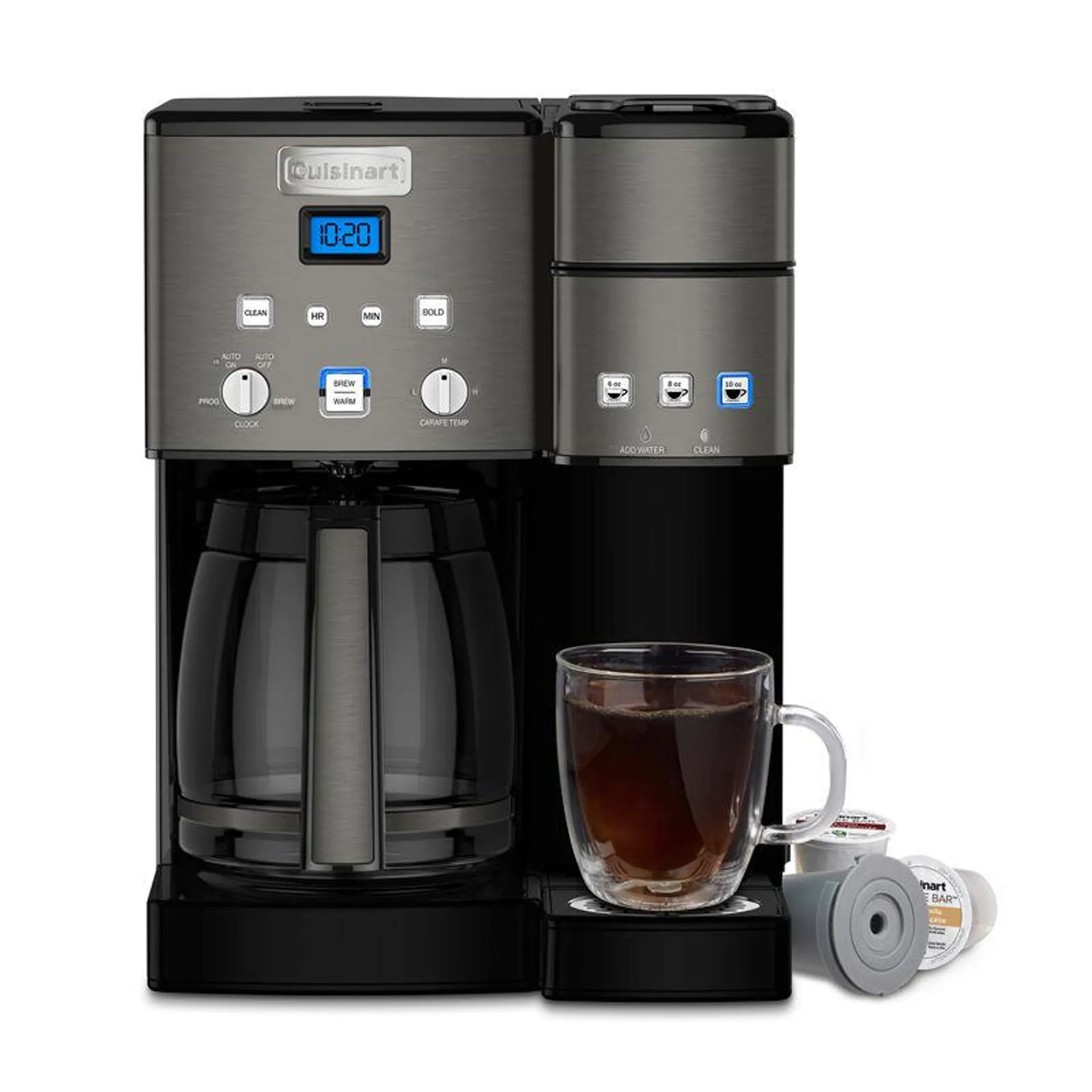 Cuisinart Coffee Center 12 Cup Coffeemaker and Single-Serve Brewer - Black Stainless