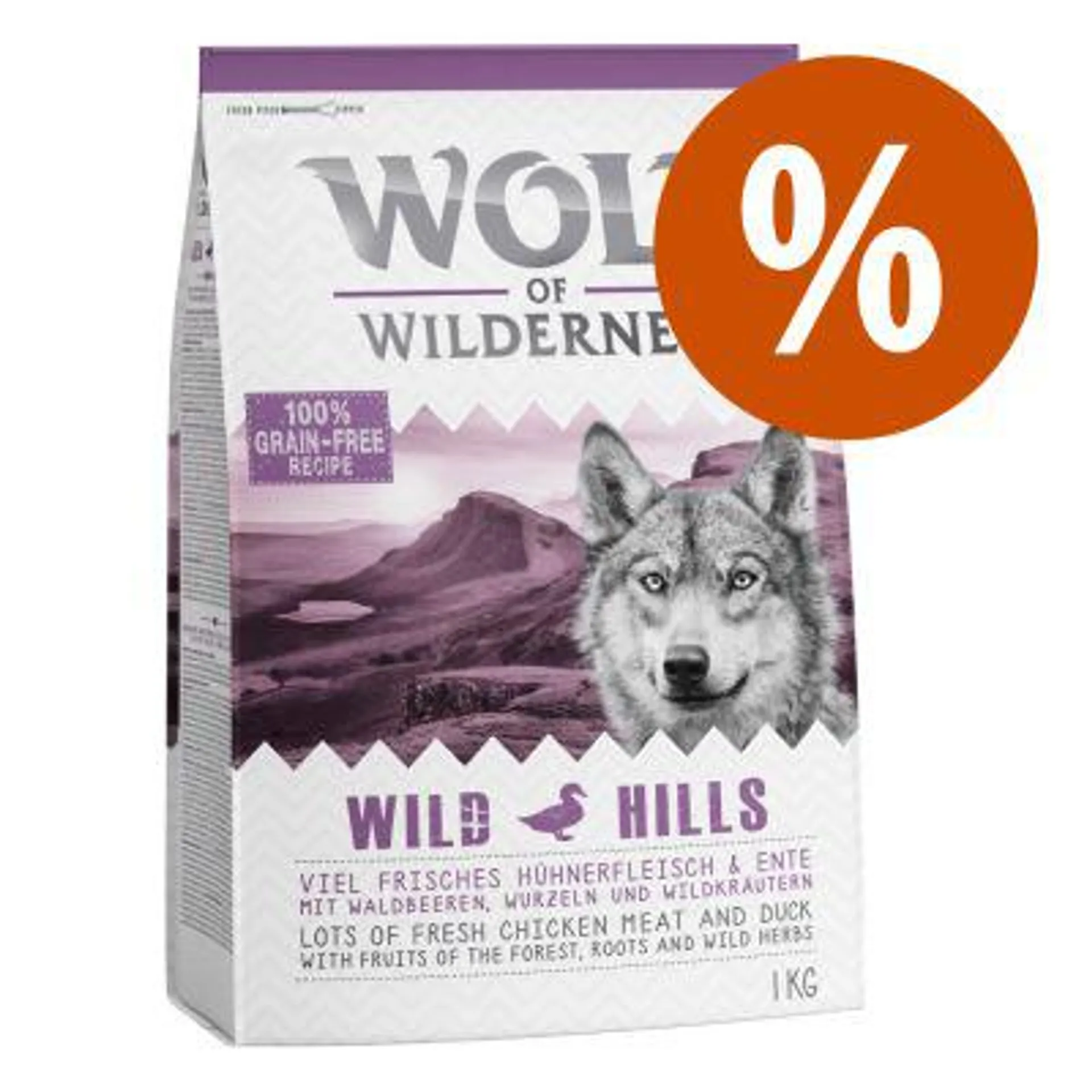 Wolf of Wilderness 2 x 1 kg ração para cães a preço especial!