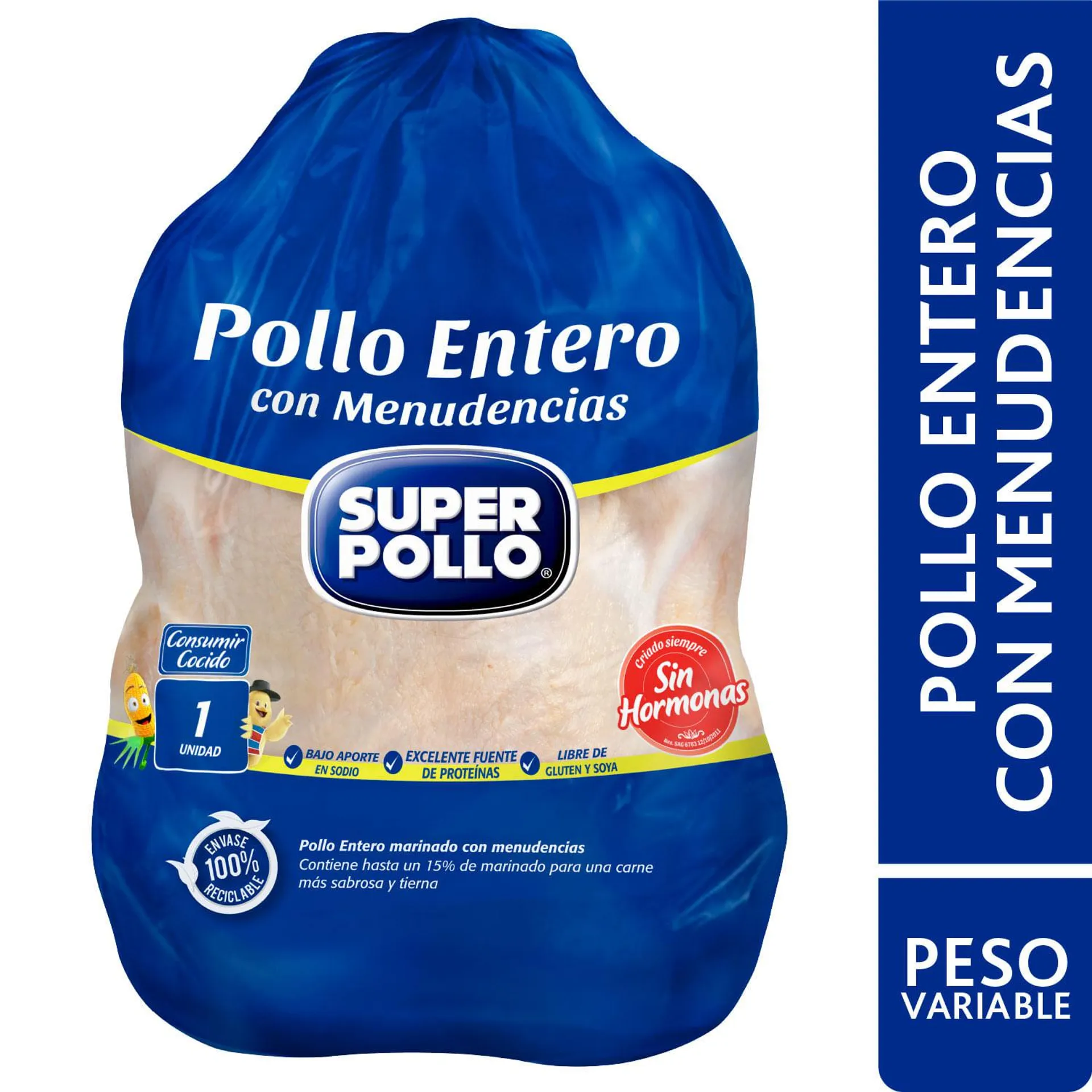 Pollo entero fresco granel