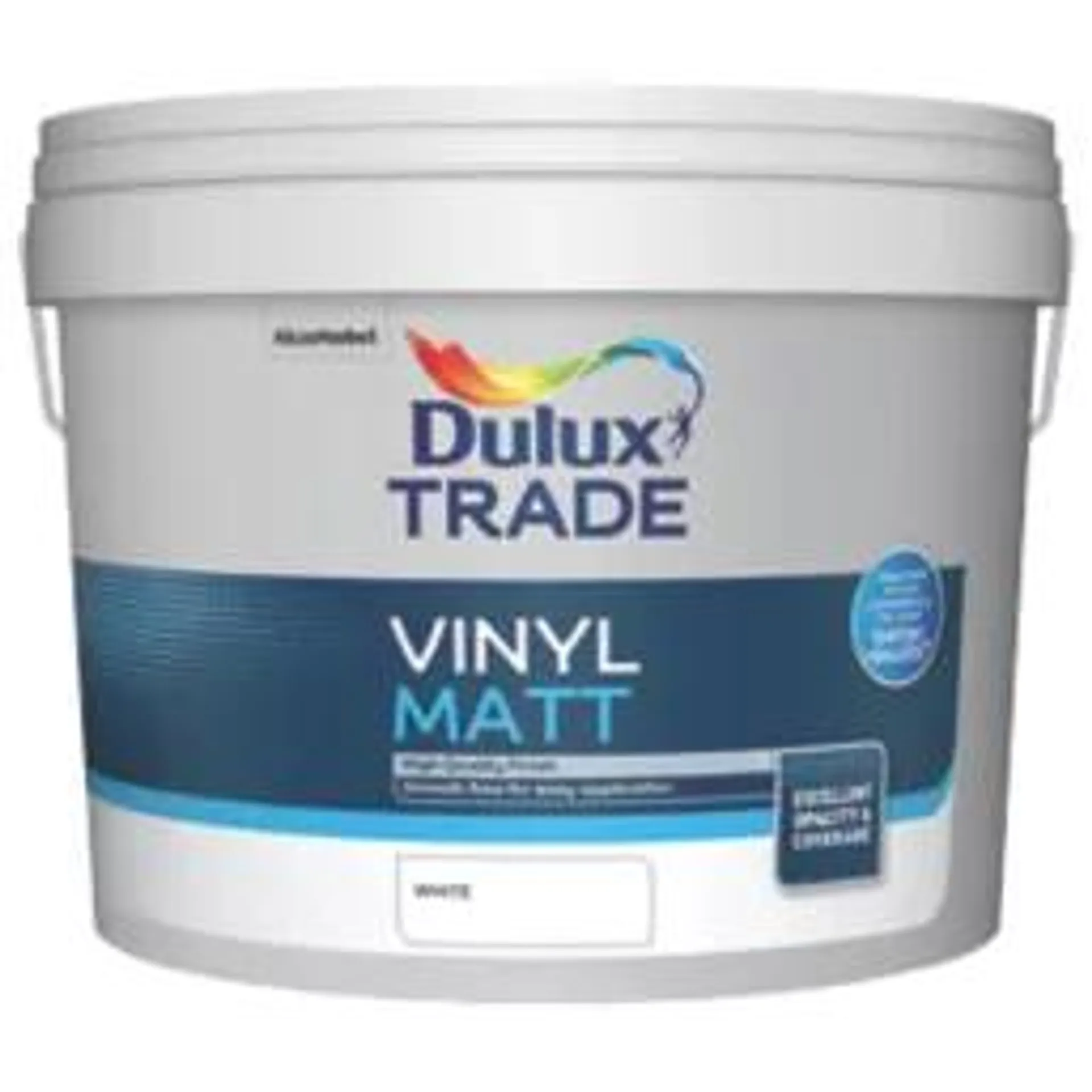 Dulux Trade Matt White Emulsion Paint 10Ltr