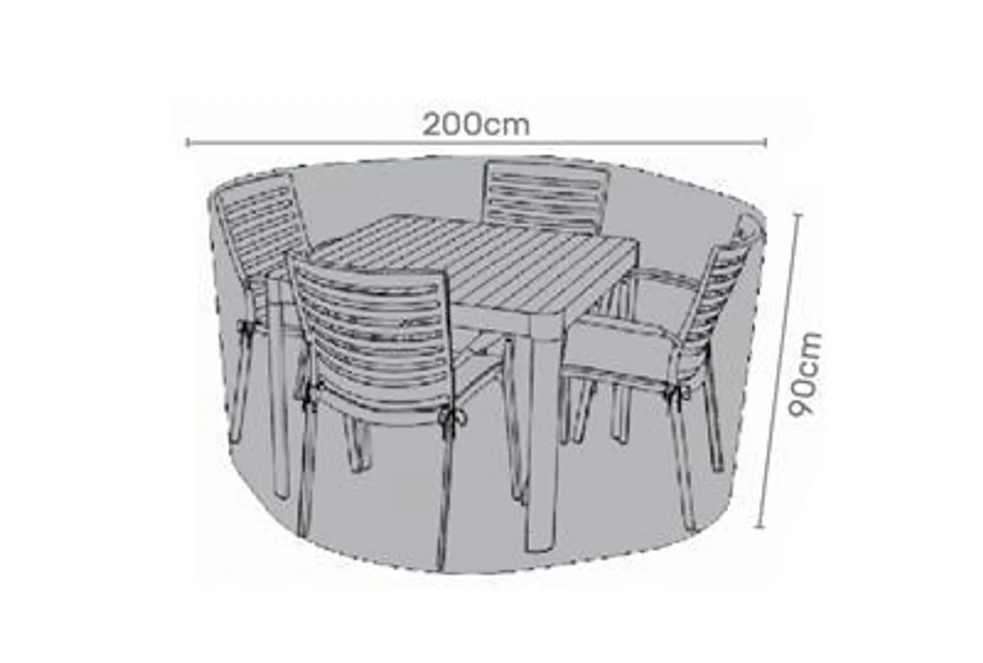 Lifestyle Garden Cover - 4 Dining Set