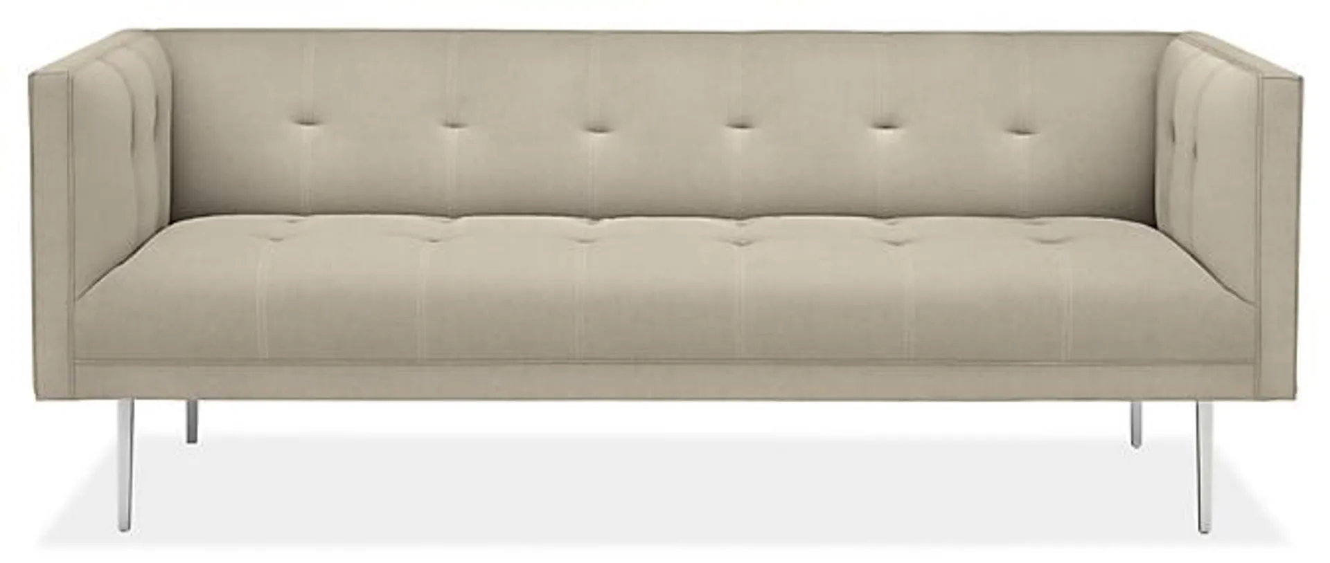 Wynwood 80" Sofa in Sumner Linen with Aluminum Legs