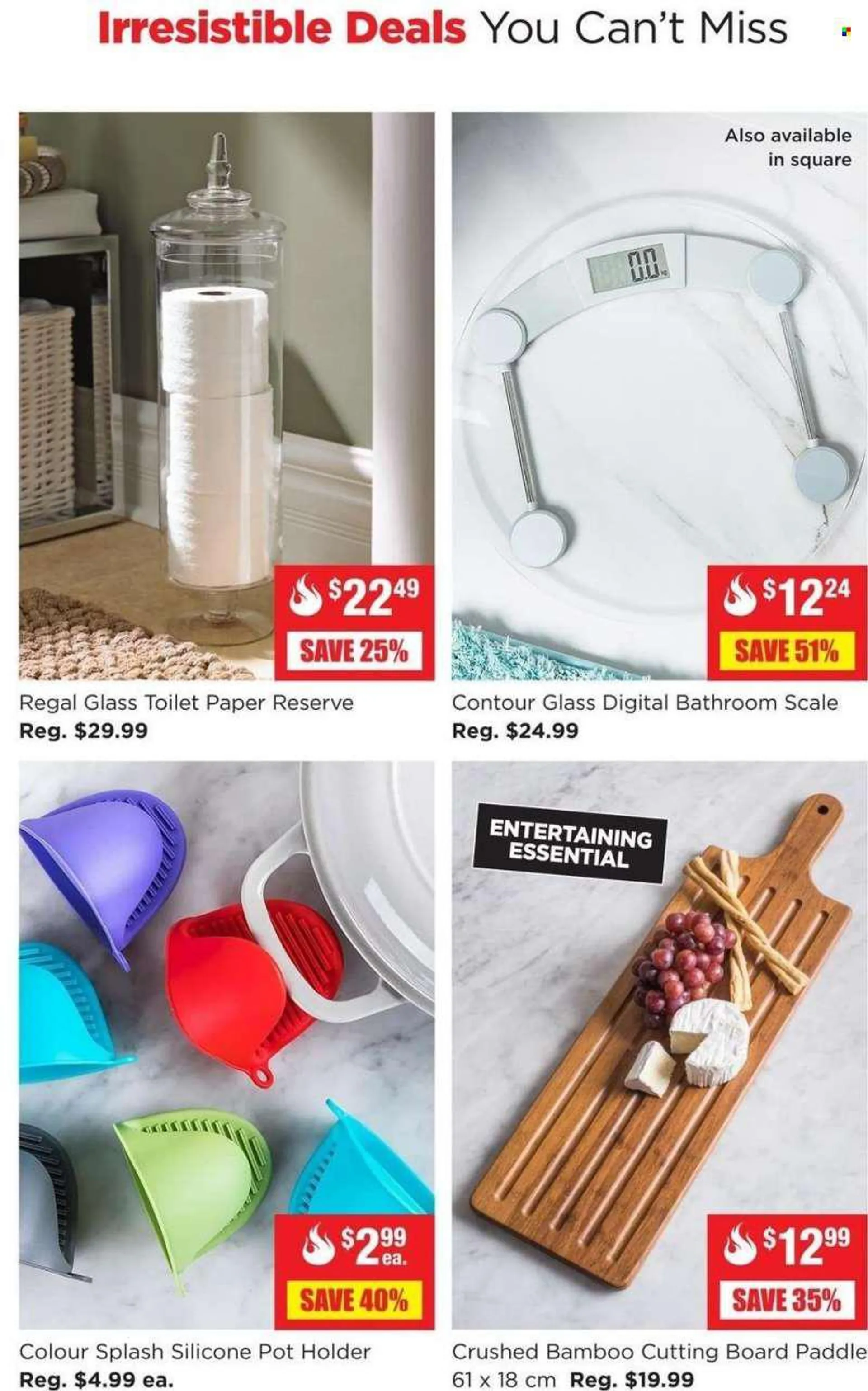 Kitchen Stuff Plus Flyer - July 25, 2022 - August 01, 2022 - Sales products - Holder, cutting board, pot, scale. Page 3.