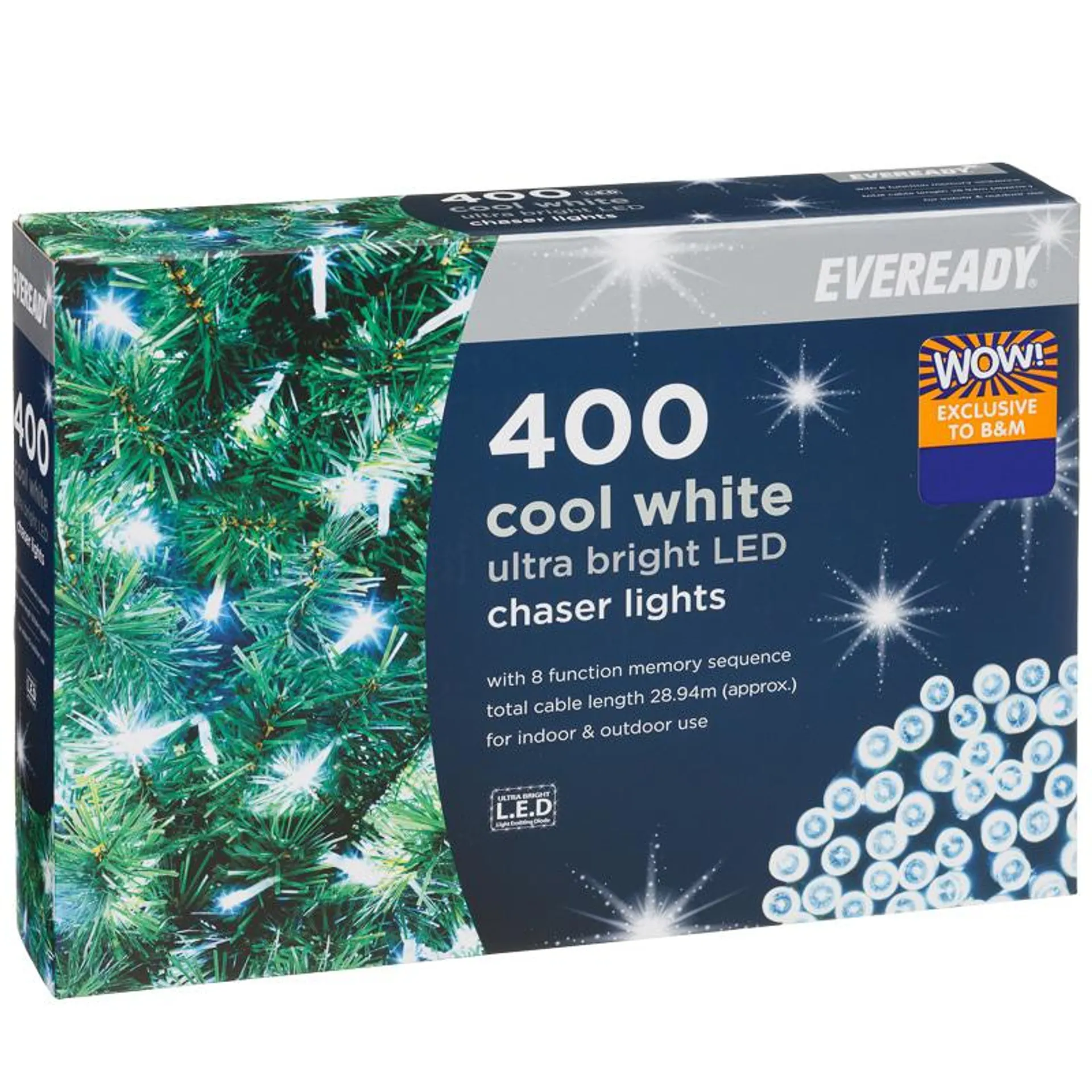 Eveready Ultra Bright LED Chaser Lights 400pk - Cool White