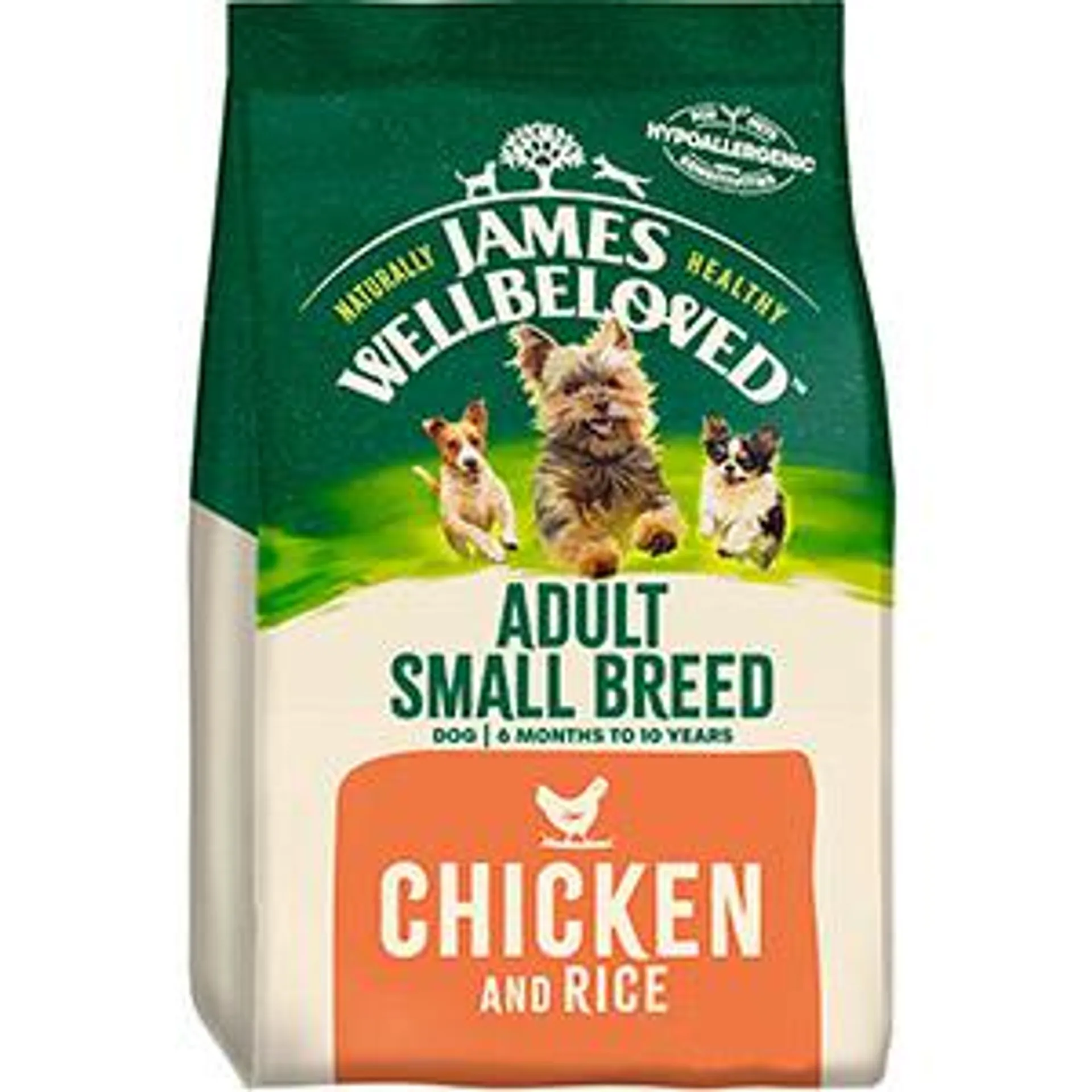 James Wellbeloved Small Breed Dry Adult Dog Food Chicken and Rice