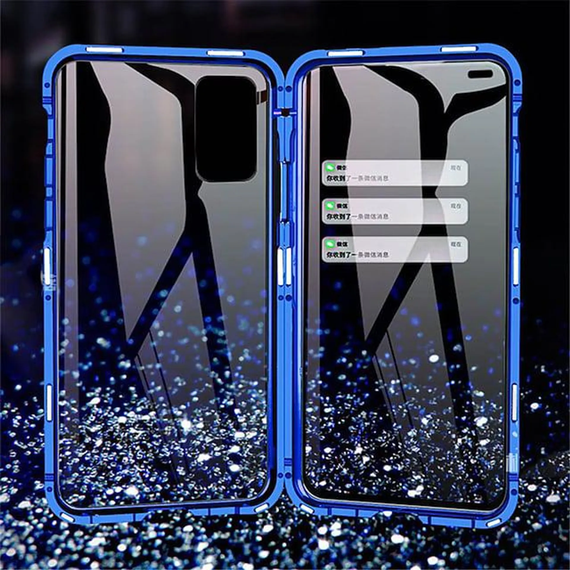 Magnetic 360 Metal Case For Samsung Galaxy S23 S22 S21 S20 Plus Ultra A72 A52 A32 S10 S10 Note 10 Double Sided Tempered Glass Case Cover