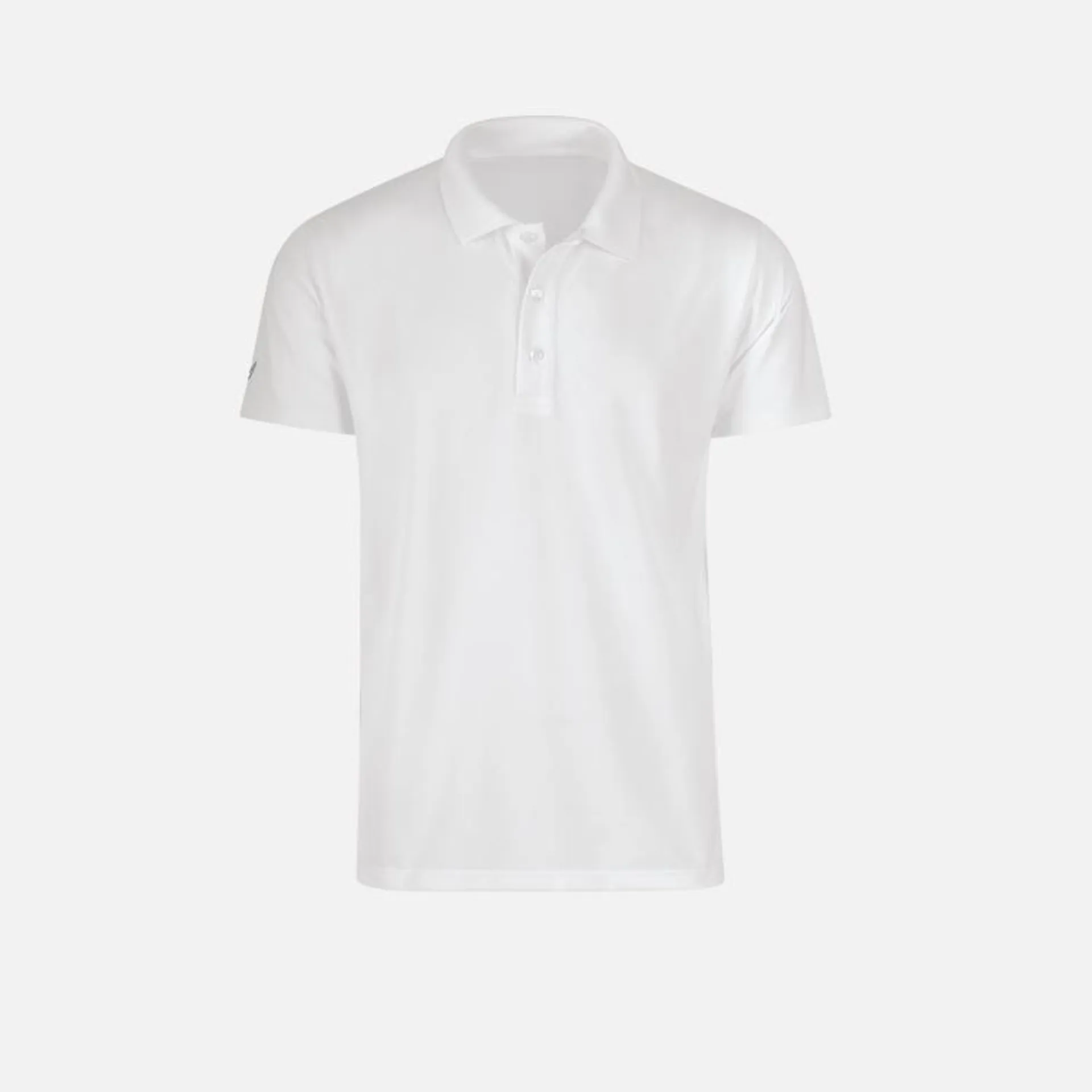 Poloshirt aus Polyester mit Knopfleiste Weiss