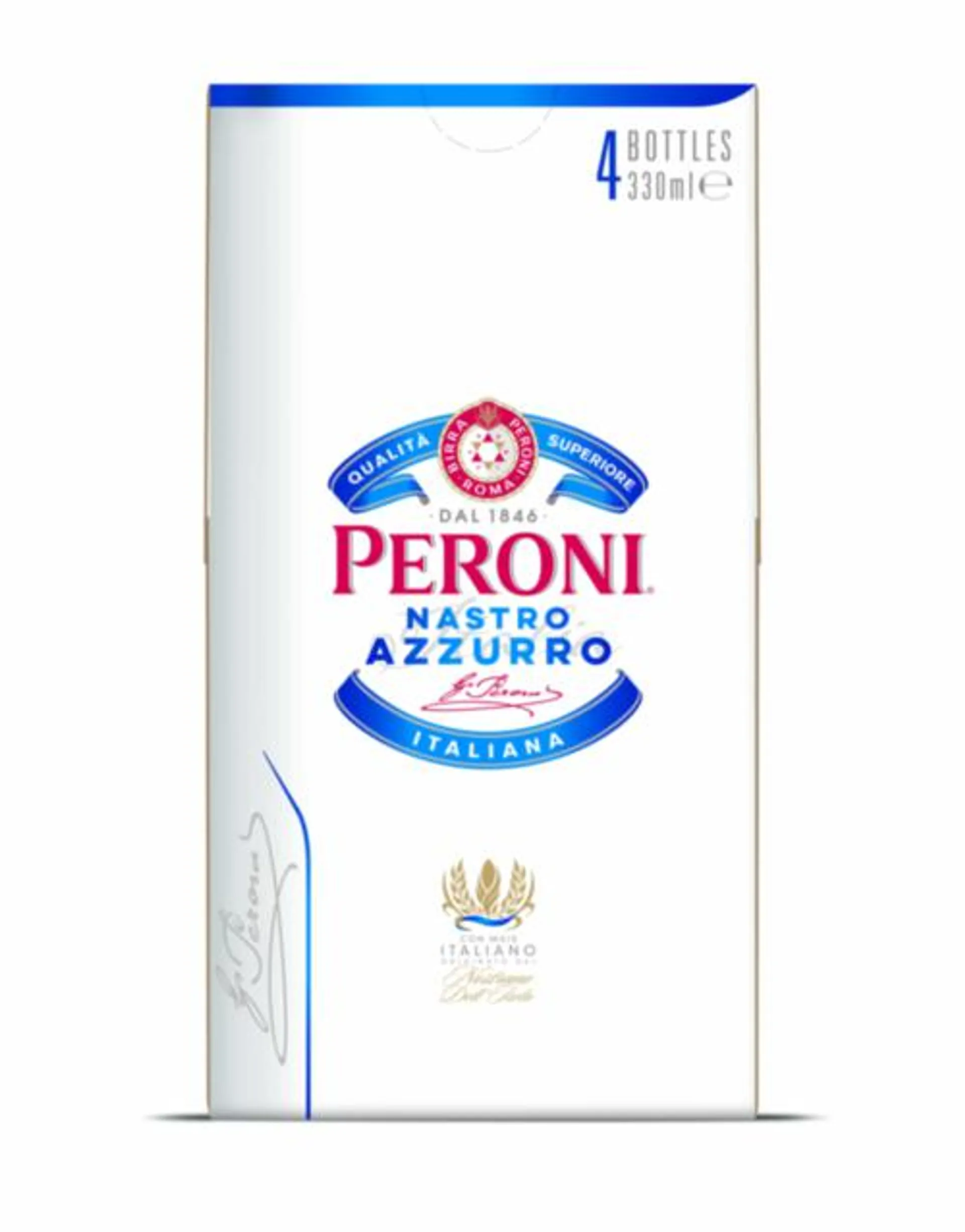 Peroni Nastro Azzurro Italian Beer Bottle 5% 4 Pack