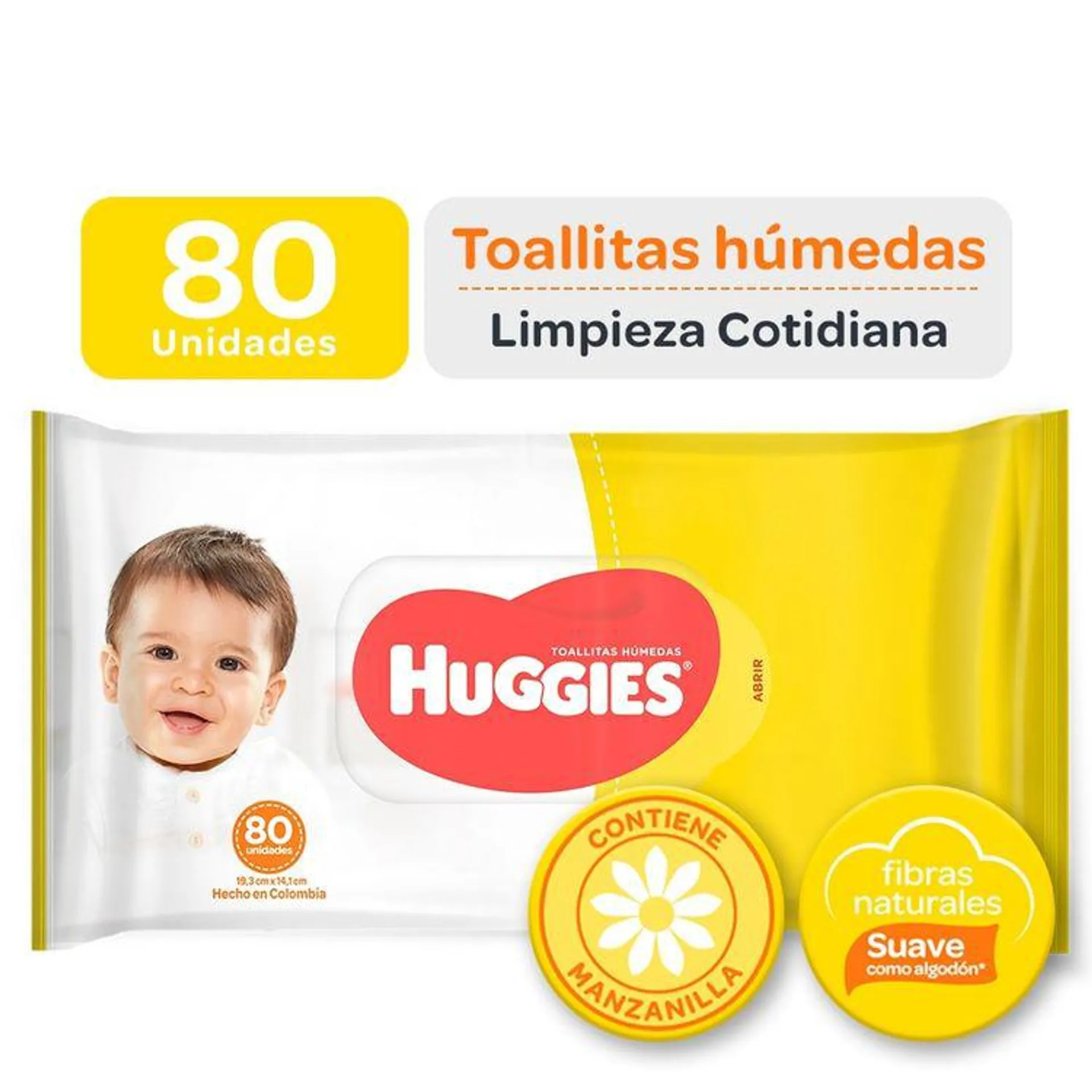 Toallitas Húmedas Huggies Limpieza Básica Classic 80un