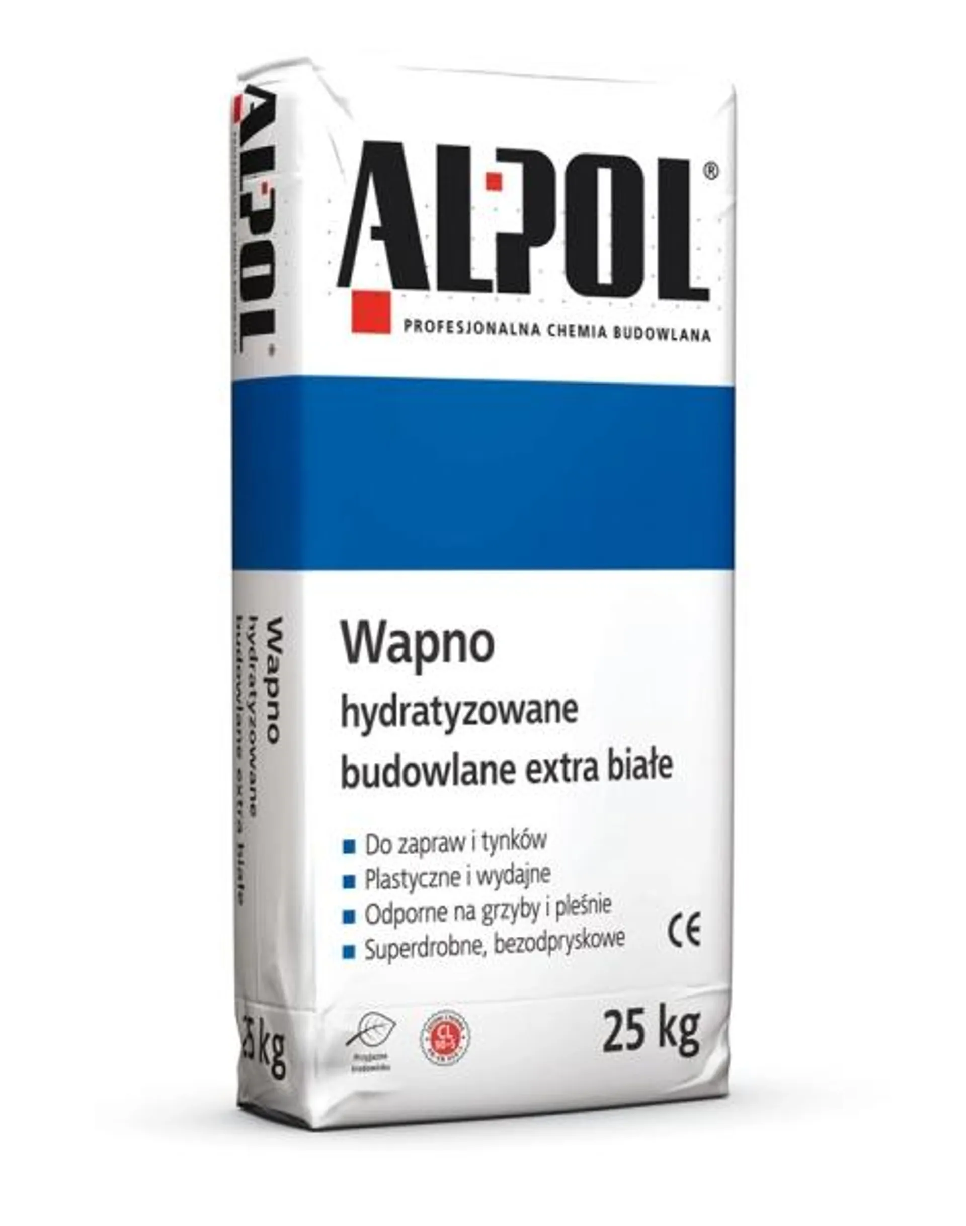 Wapno hydratyzowane budowlane Extra Białe 25 kg ALPOL