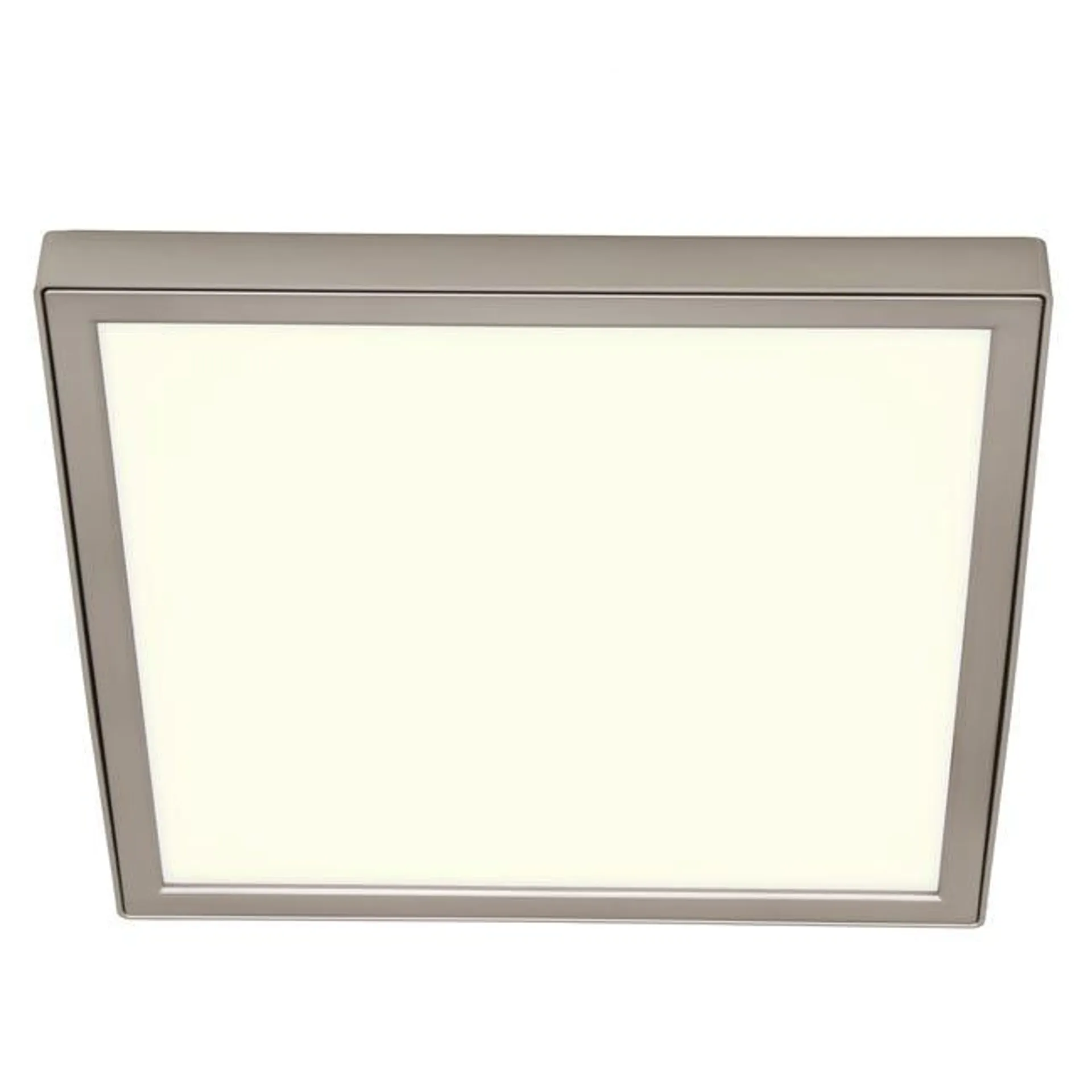 Plafoniera LED Manoa quadrato nichel, foro incasso 20.5 cm luce cct regolazione da bianco caldo a bianco freddo Vedi i dettagli del prodotto