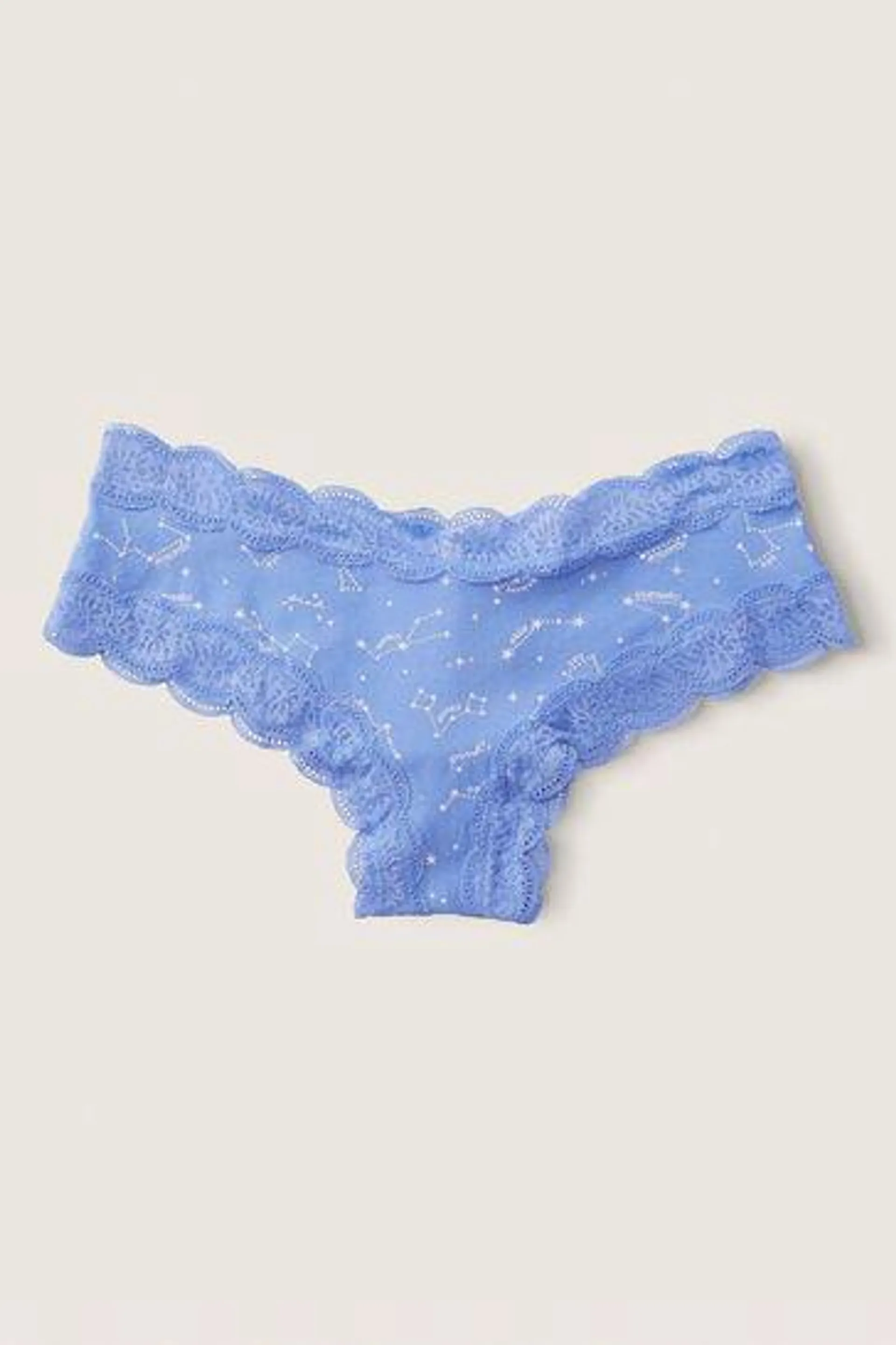 Stretch Cotton Lace Trim Cheeky Knickers