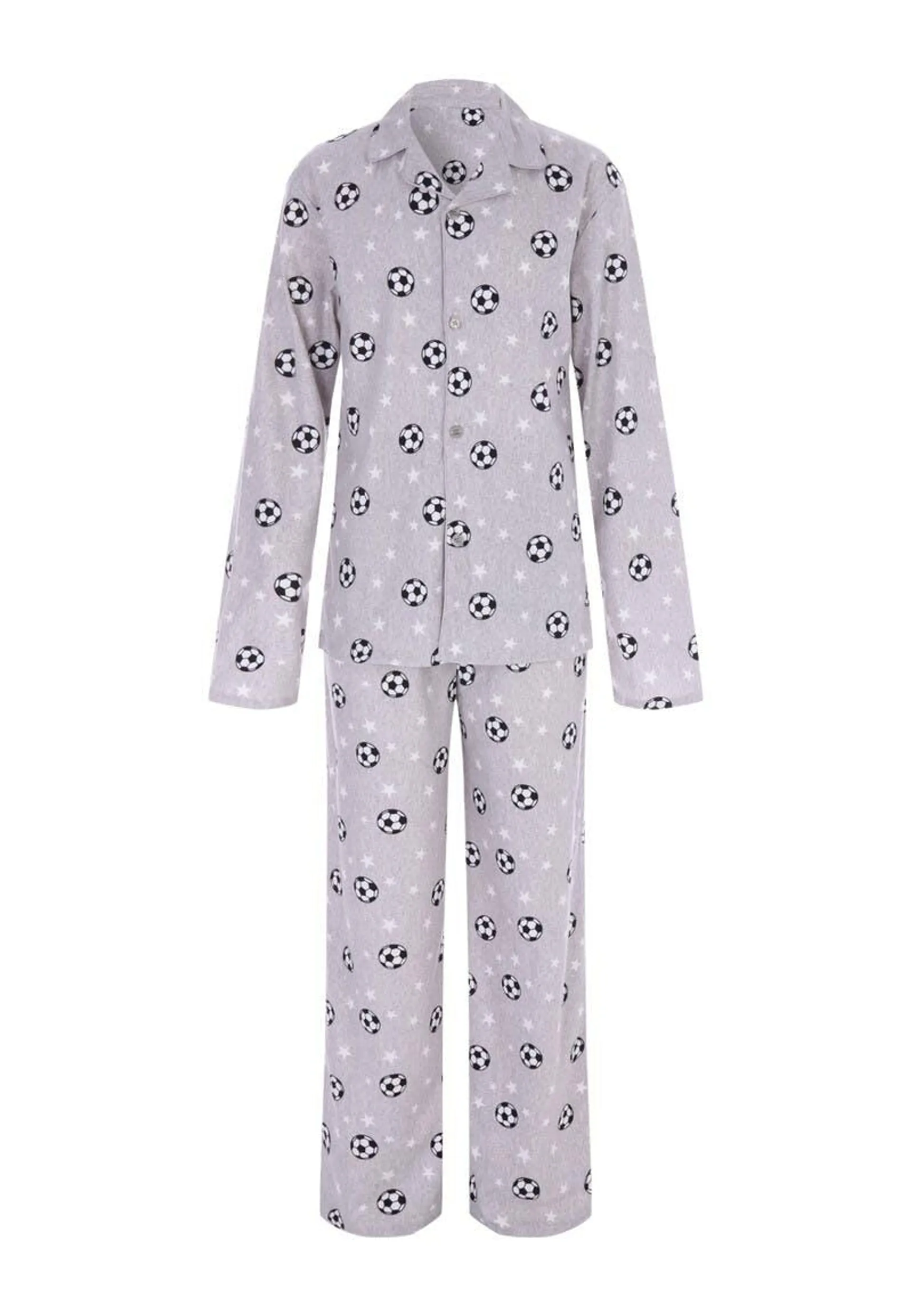 Boys Grey Football Pyjama Gift Set