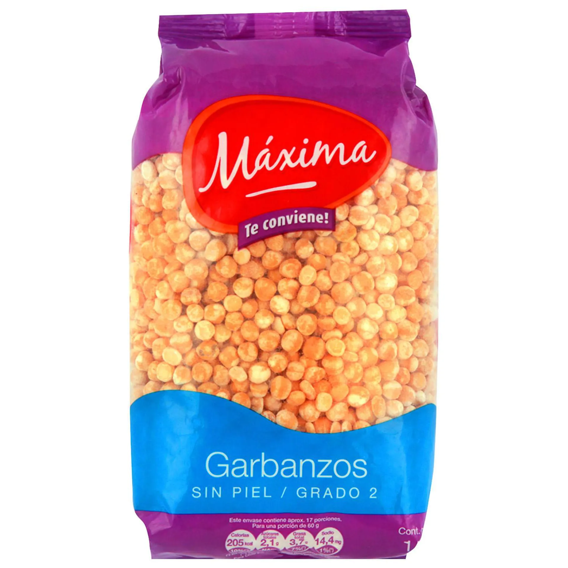 Garbanzos sin piel Máxima 1 kg