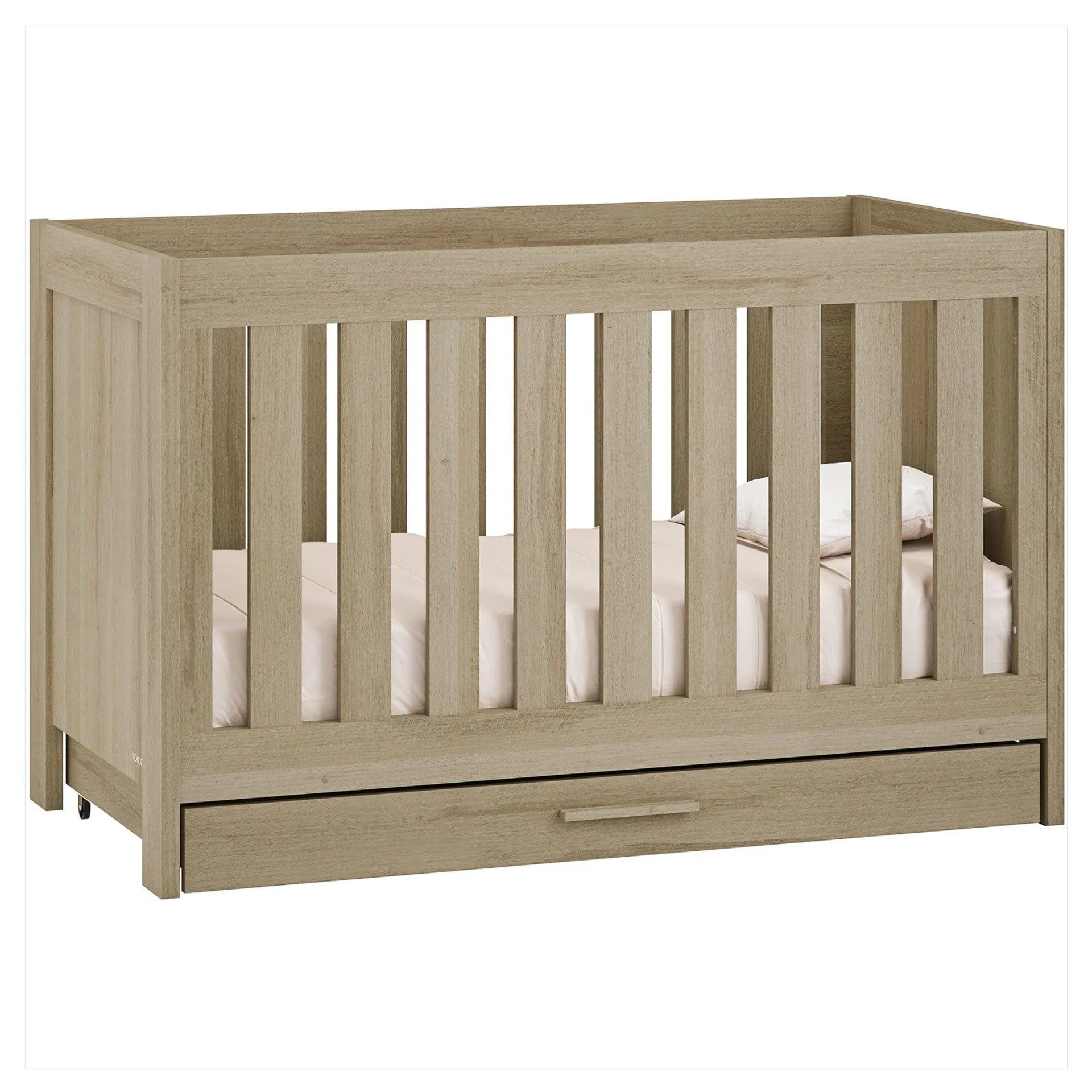 Venicci Forenzo Cot Bed with Drawer in Honey Oak