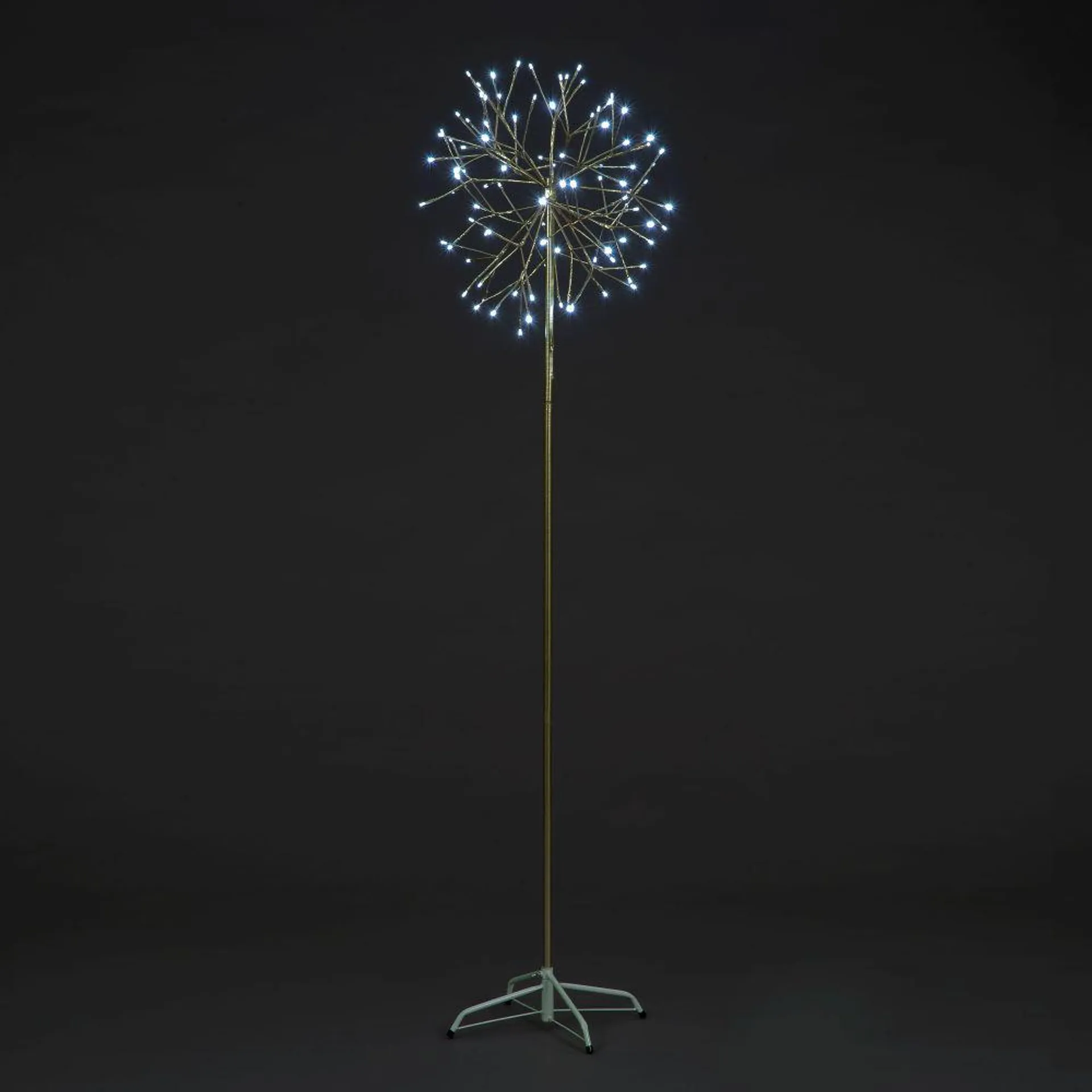 1.8m Champagne Single Firework Tree with 96 Ice White LED