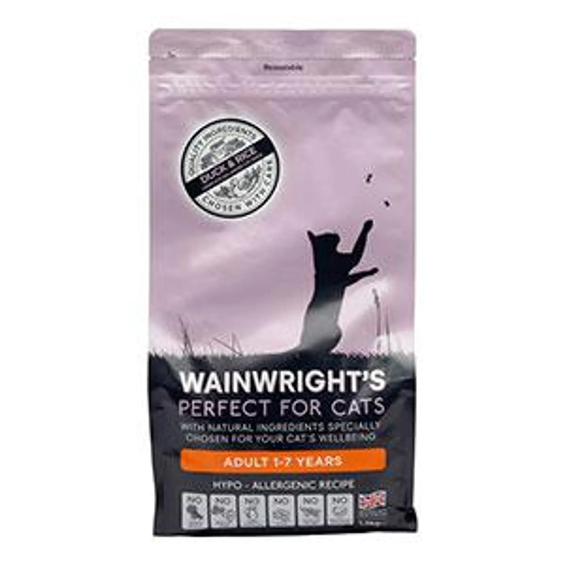 Wainwright's Complete Adult Dry Cat Food Duck and Rice 1.5kg