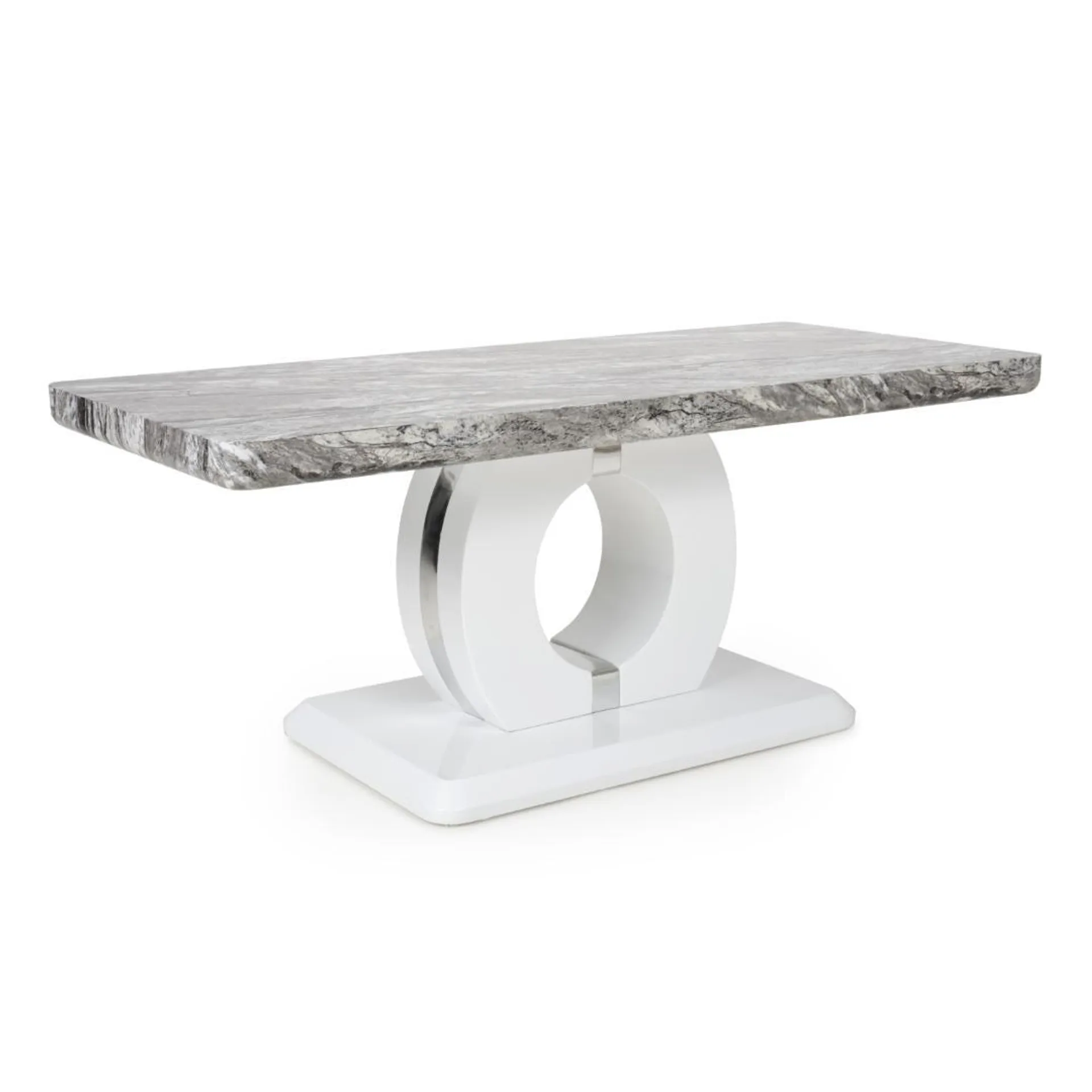 Neptune Marble Effect Grey/White Coffee Table