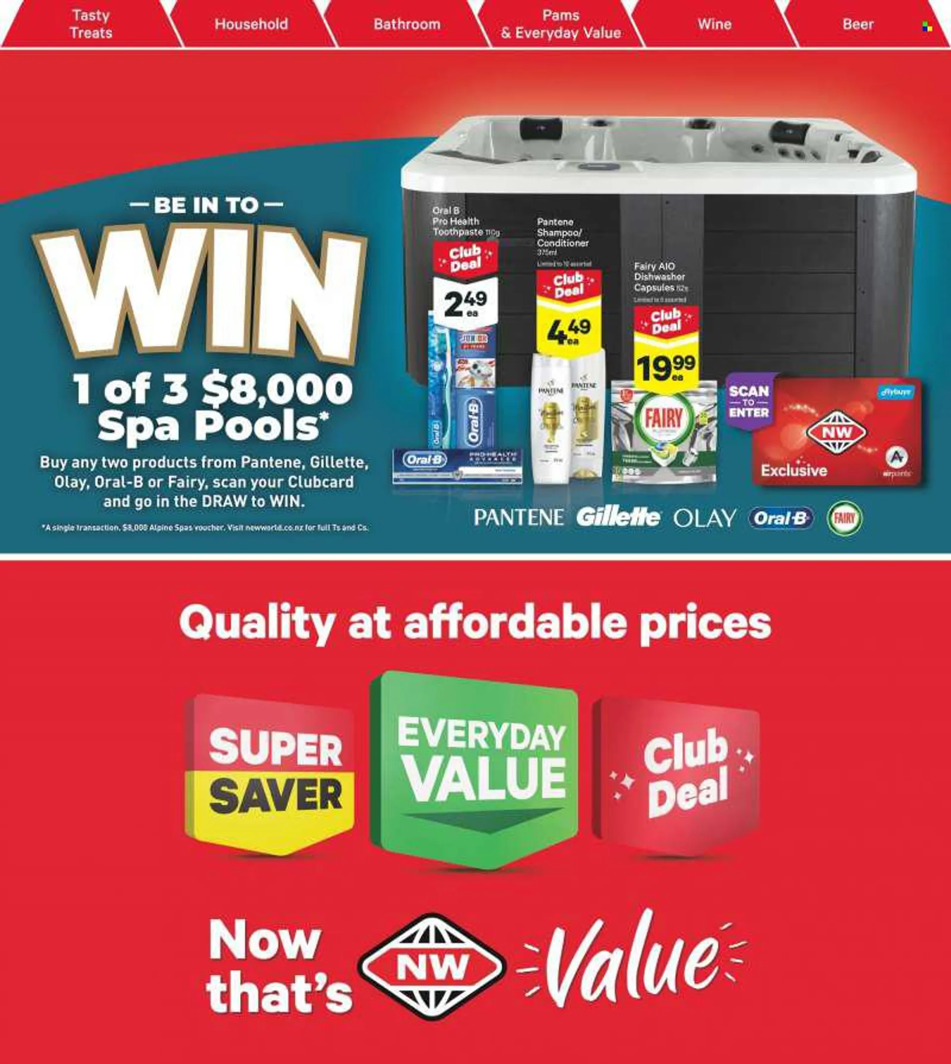 New World mailer - 20.06.2022 - 26.06.2022 - Sales products - wine, beer, Fairy, shampoo, Oral-B, toothpaste, Olay, conditioner, Pantene, Gillette. Page 38.