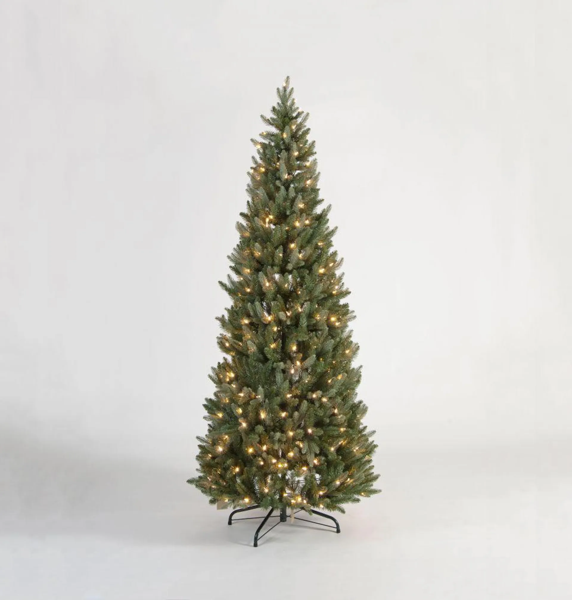 Hazen Blue & Green Luxury Pre-Lit Premium PE Hinged Christmas Tree