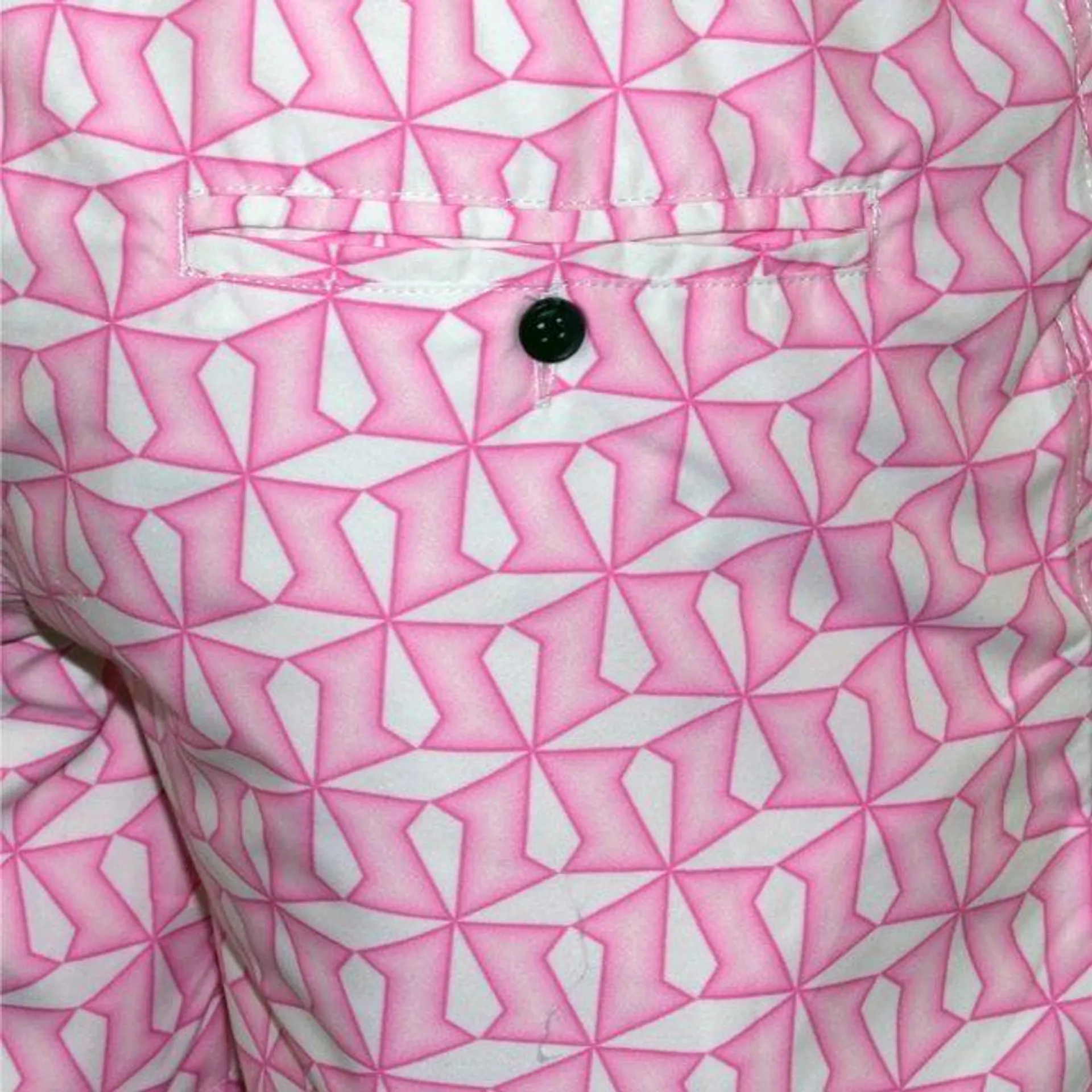 Apres Geometric Print Swim Shorts, Soft Pink