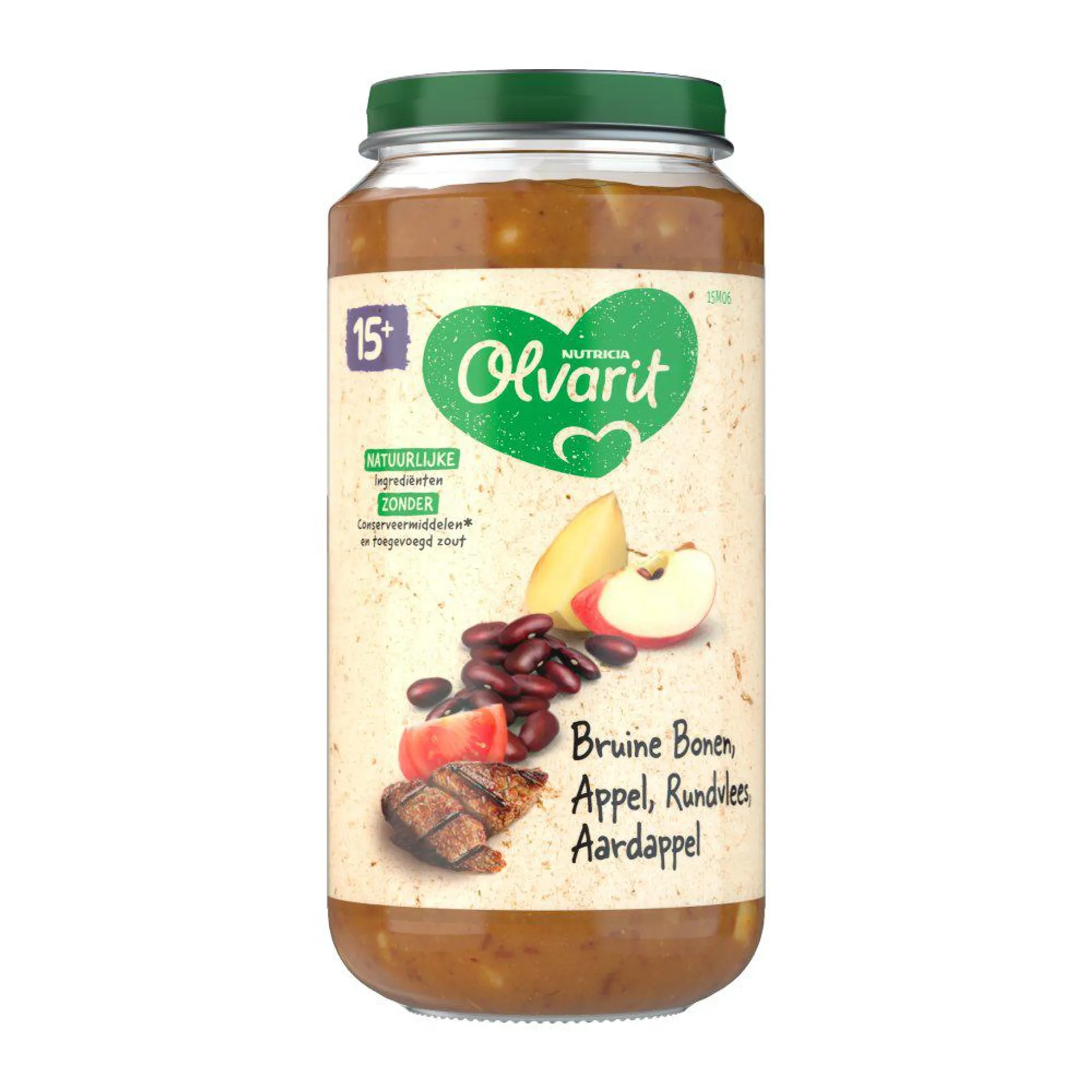 Olvarit Bruine Bonen Appel Rundvlees Aardappel 15+ Maanden 250 g