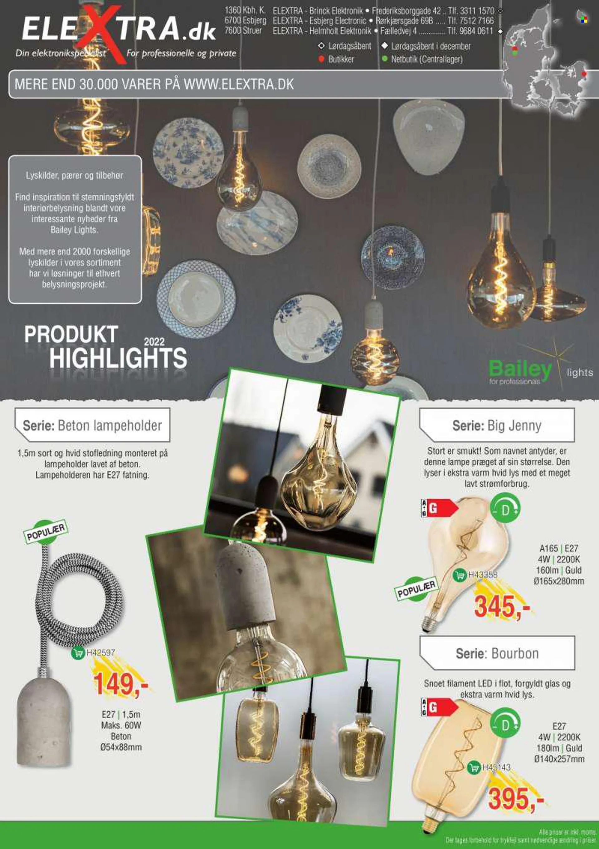 Elextra tilbud  - tilbudsprodukter - lampe. Side 1.