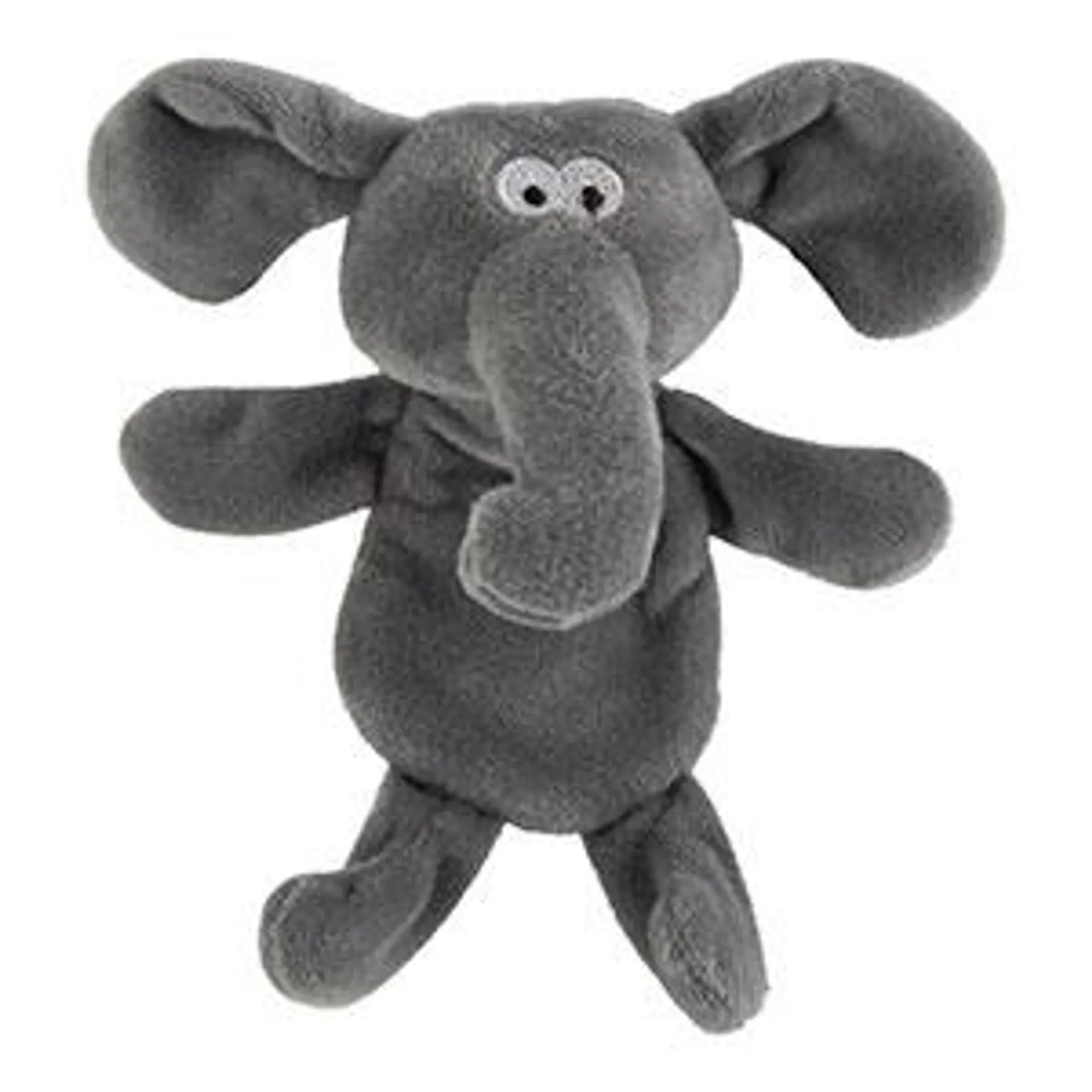 Pets at Home Elephant Flattie Crackle and Squeak Dog Toy Mini
