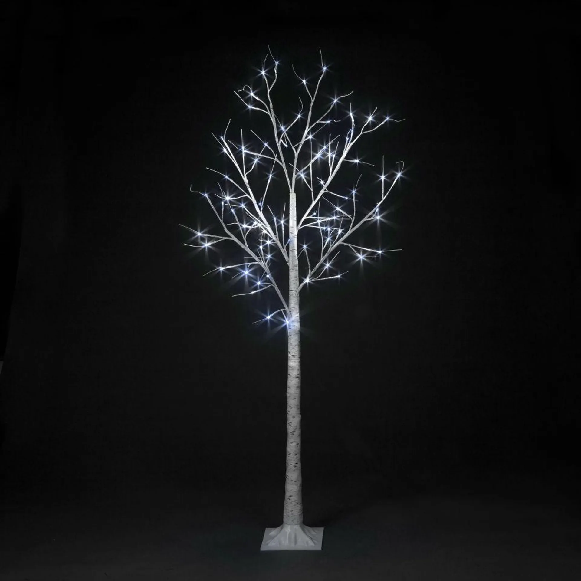 Birch Tree With Ice White LEDs