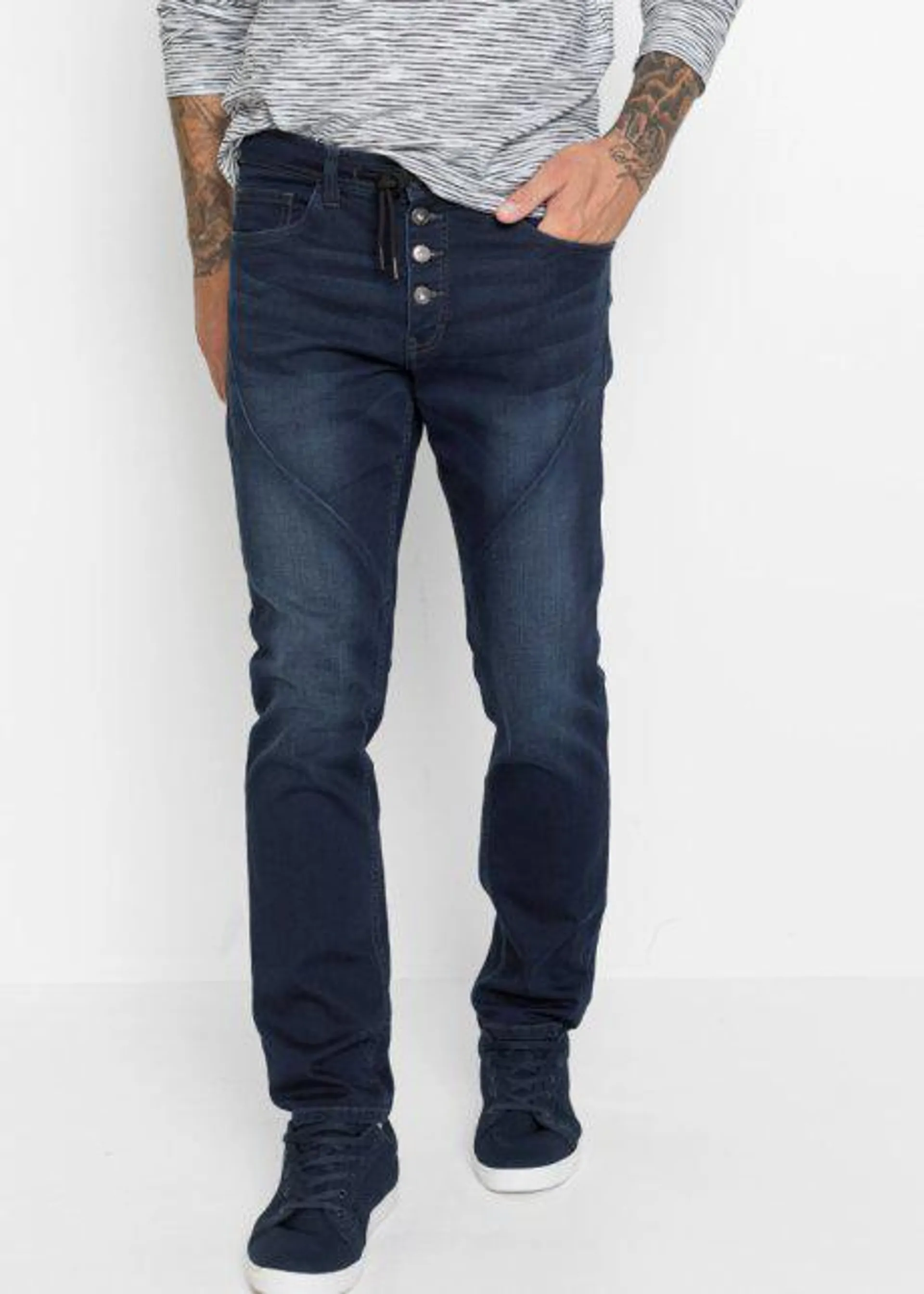 Jeans di felpa regular fit, straight