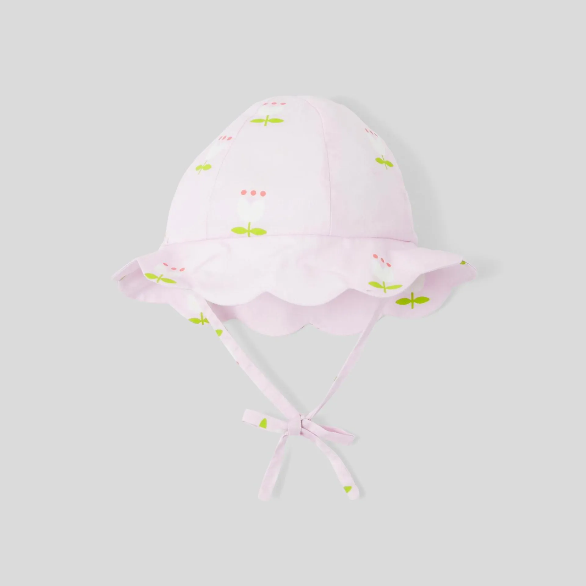 Sombrero de bebé estampado de tulipanes