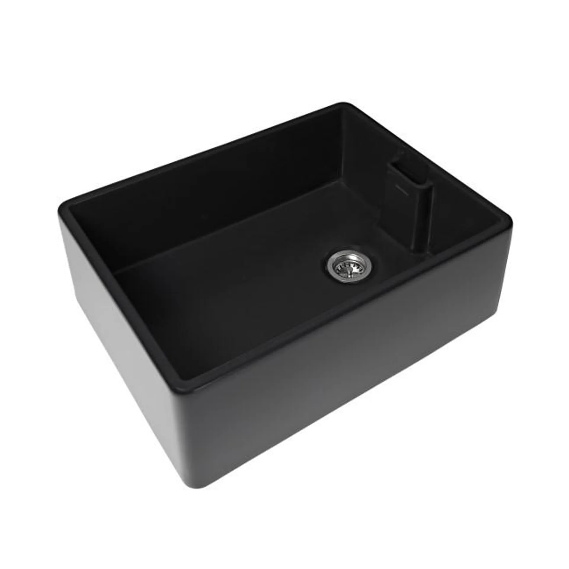 Belfast Single Bowl Black Ceramic Kitchen Sink - Rangemaster Grange