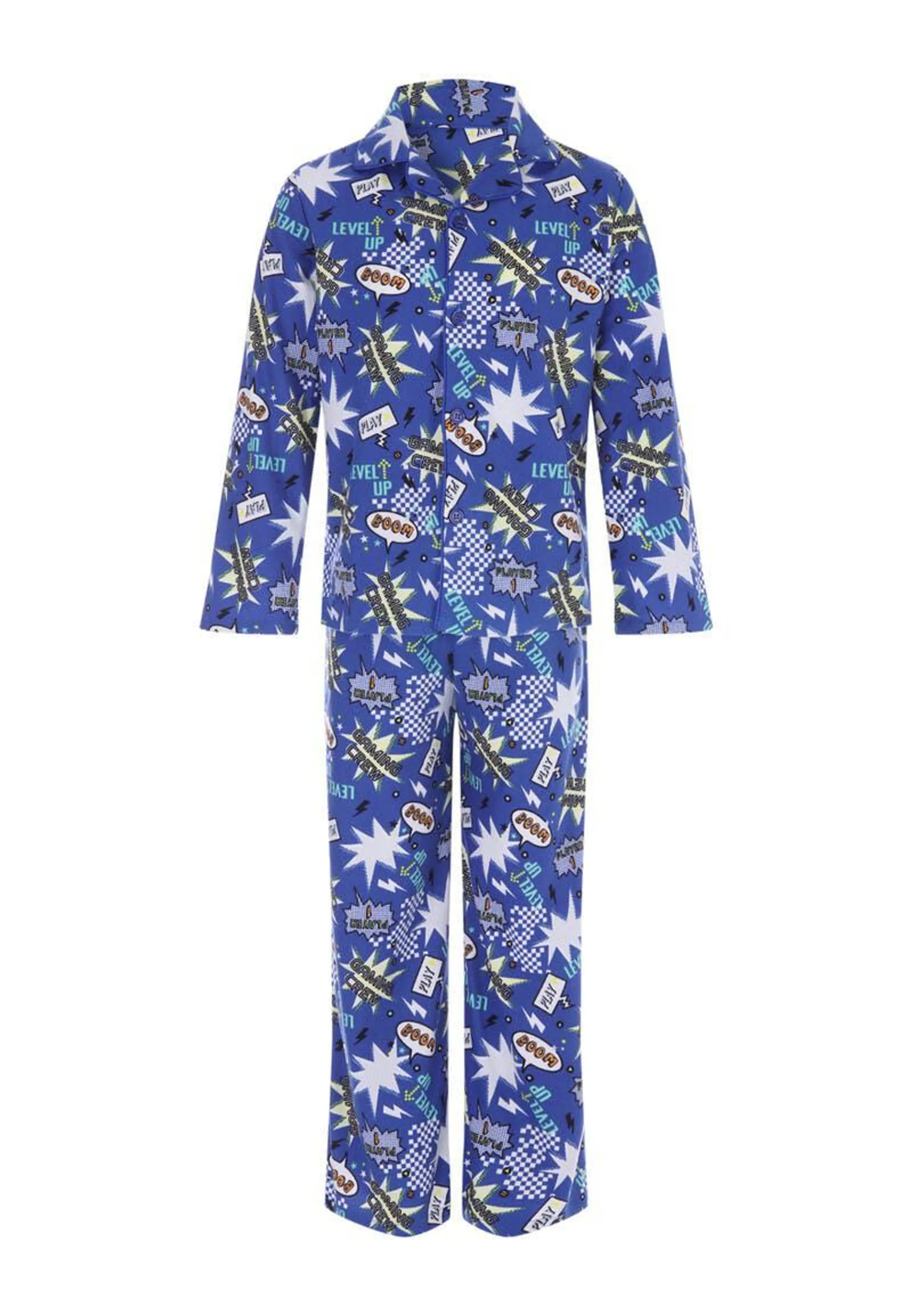 Boys Blue Comic Pyjama Gift Set